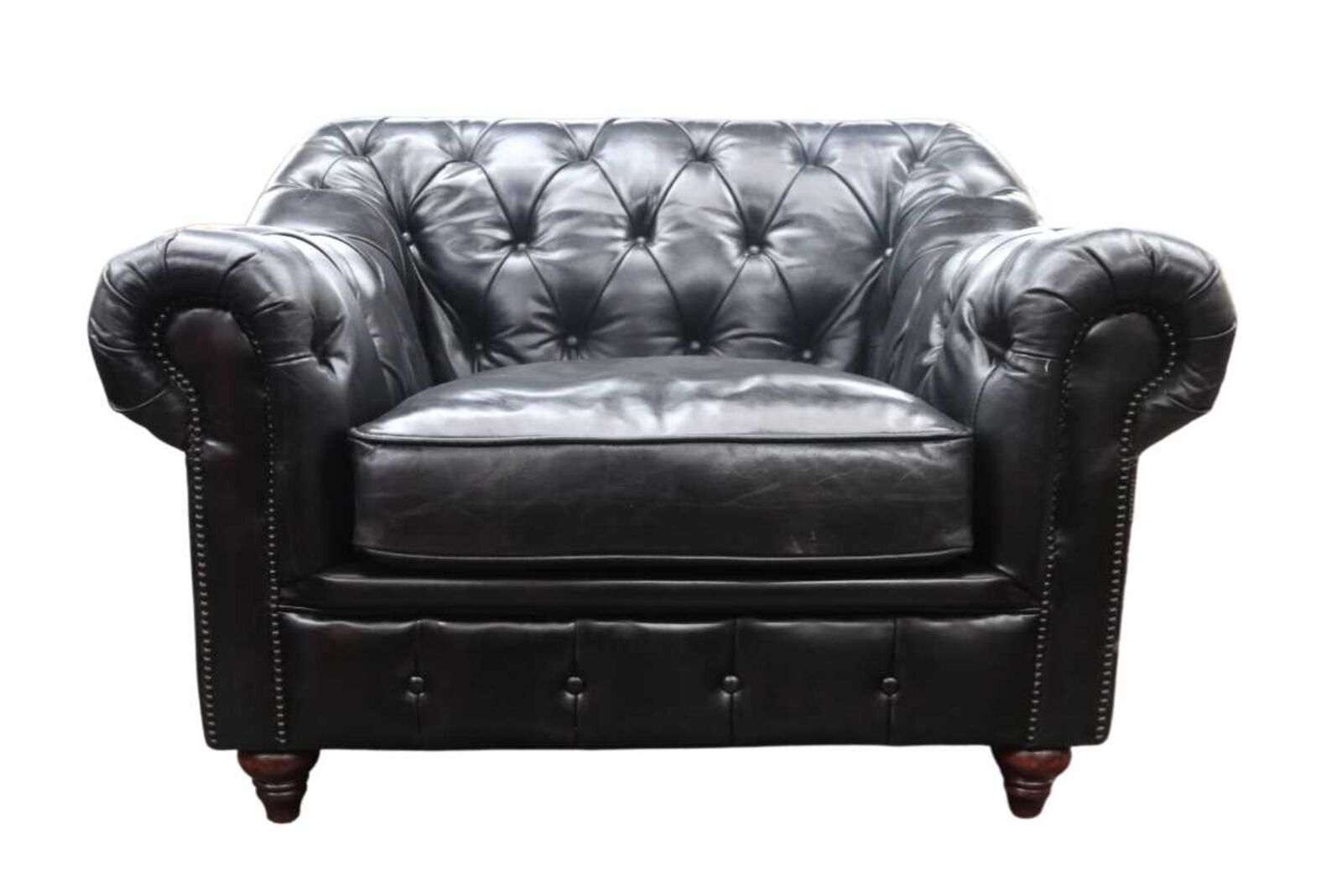 Product photograph of Wellington Chesterfield Vintage Black Distressed Real Amp Hellip from Designer Sofas 4U