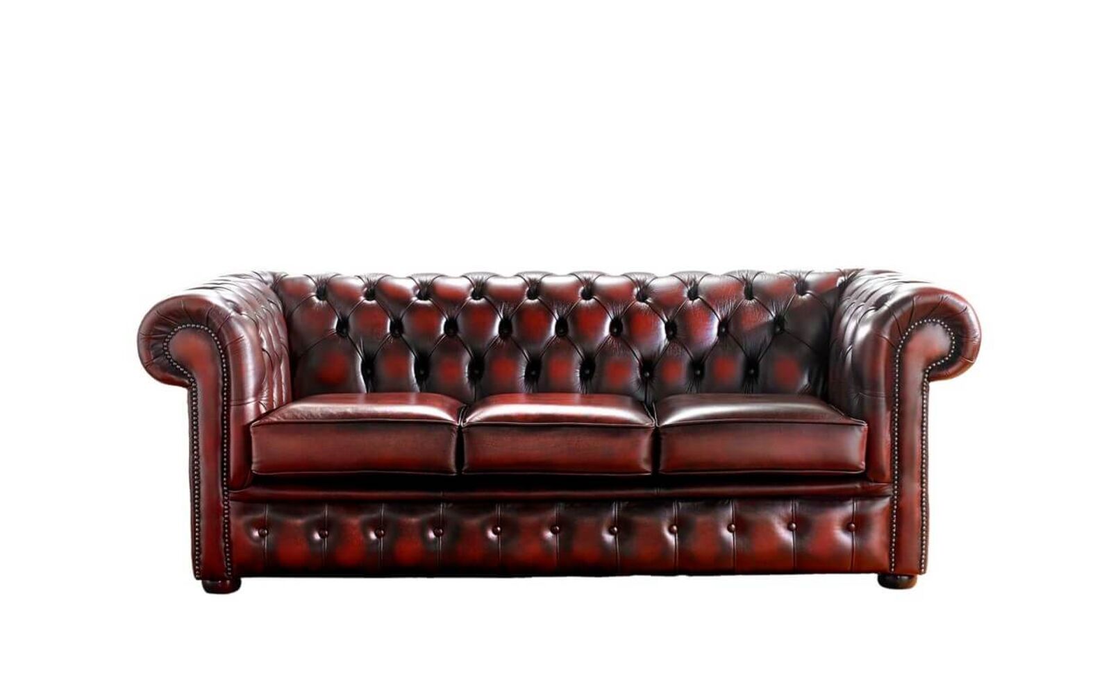 Product photograph of Chesterfield London 3 Seater Antique Oxblood Leather Sofa Amp Hellip from Designer Sofas 4U