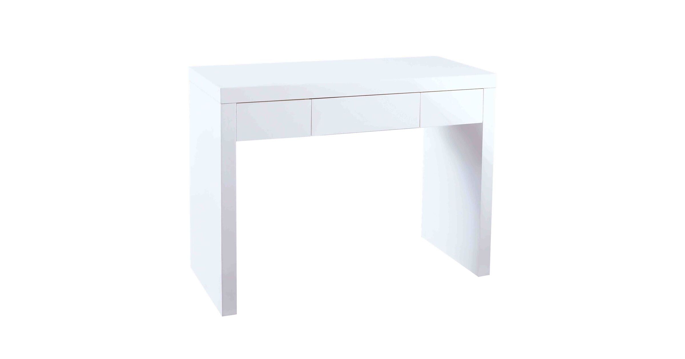 Fabian White High Gloss Dressing Table With Simplistic Legs Designer Sofas4u