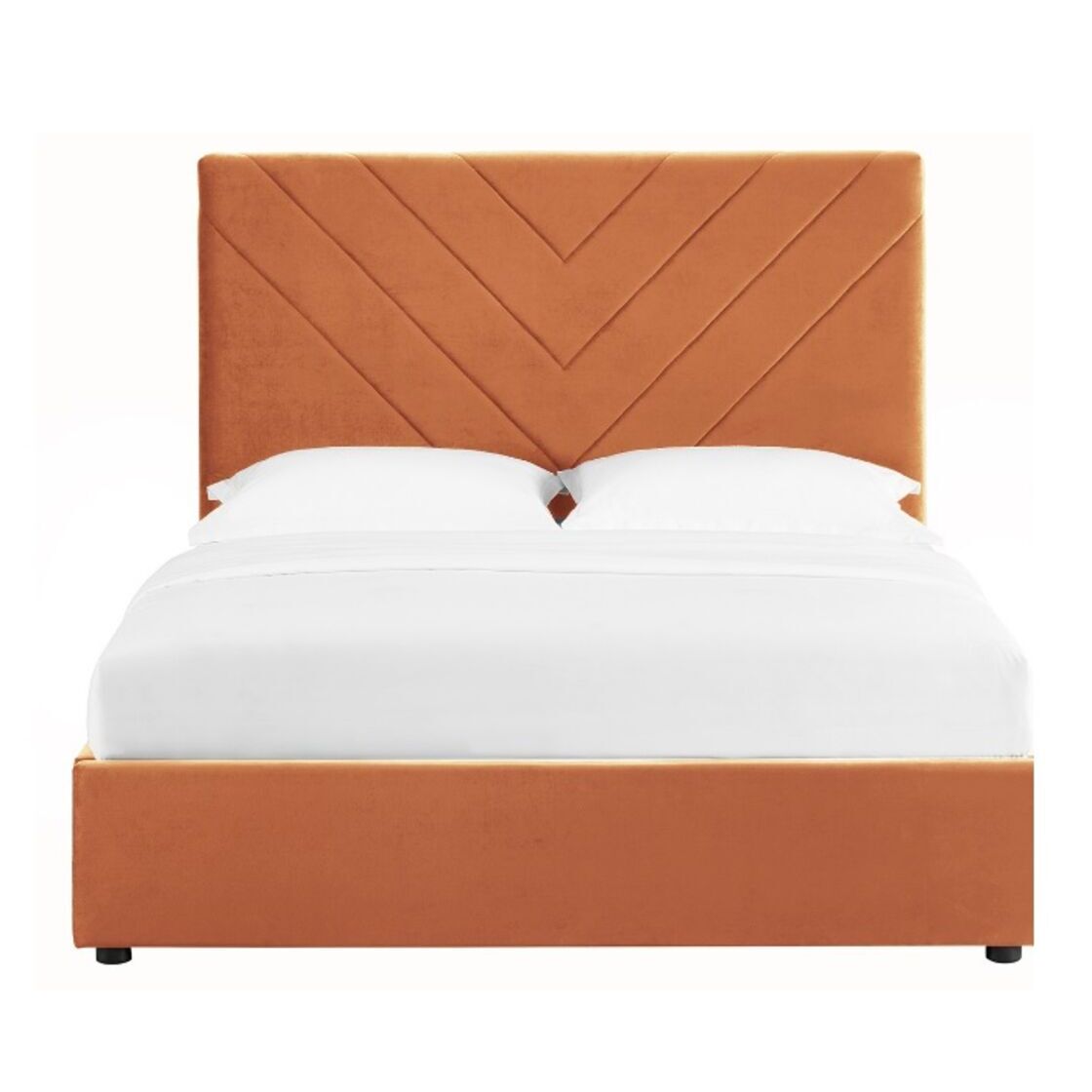 Burnt orange outlet velvet headboard