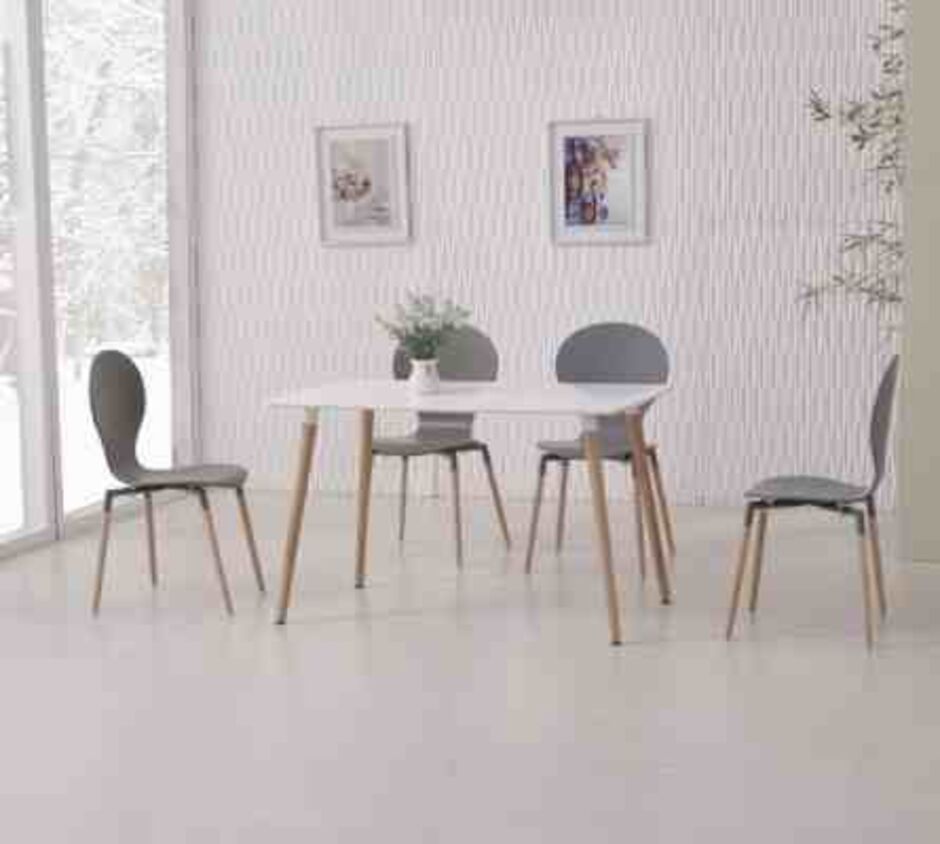 120cm white dining table