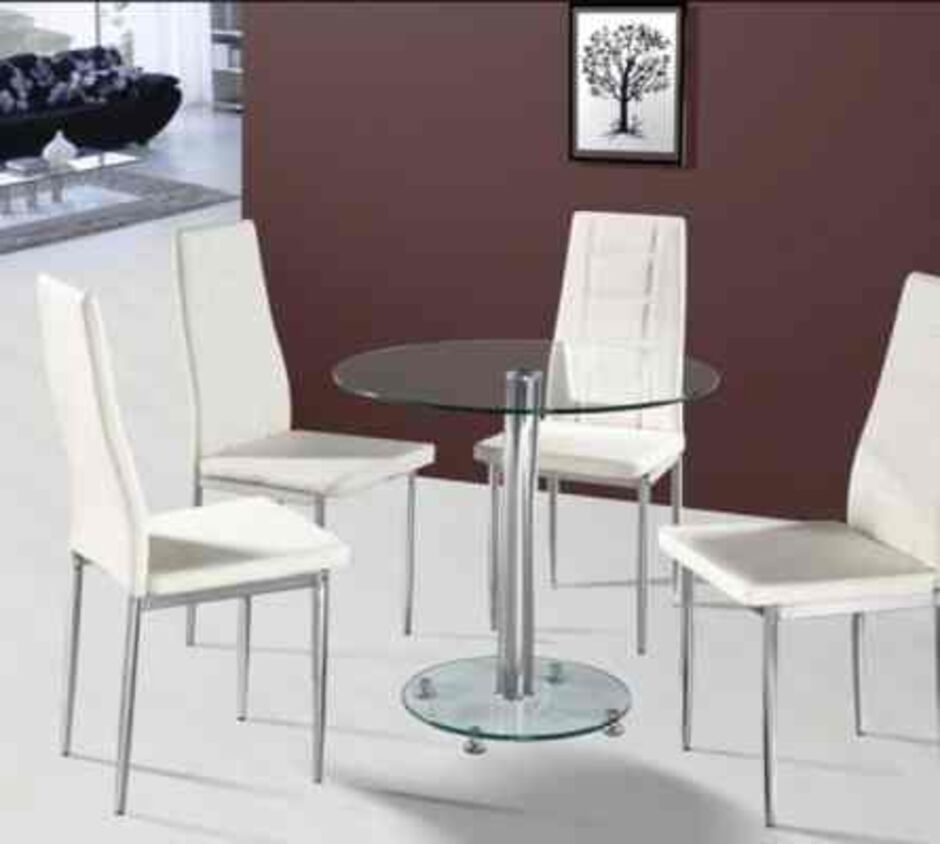 80cm round dining 2024 table set