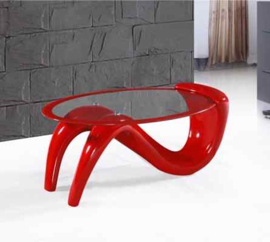 red oval coffee table