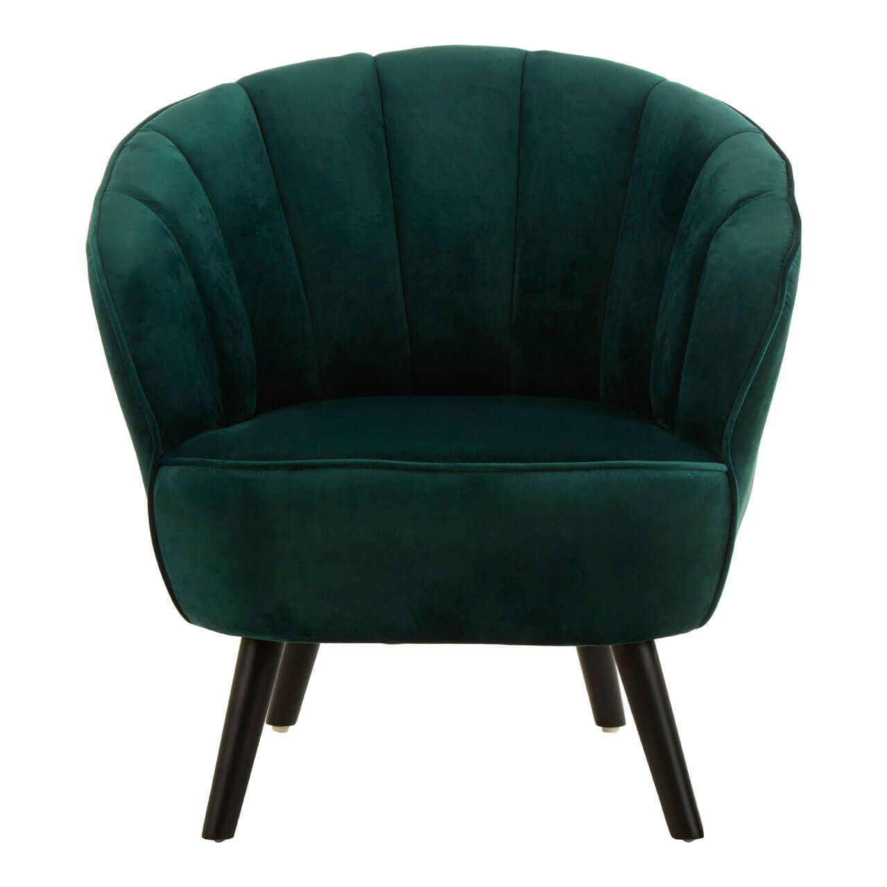 alanzo green velvet fabric chair with rubberwood legs