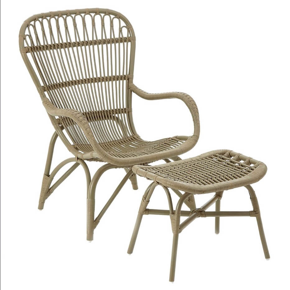 wicker low chair