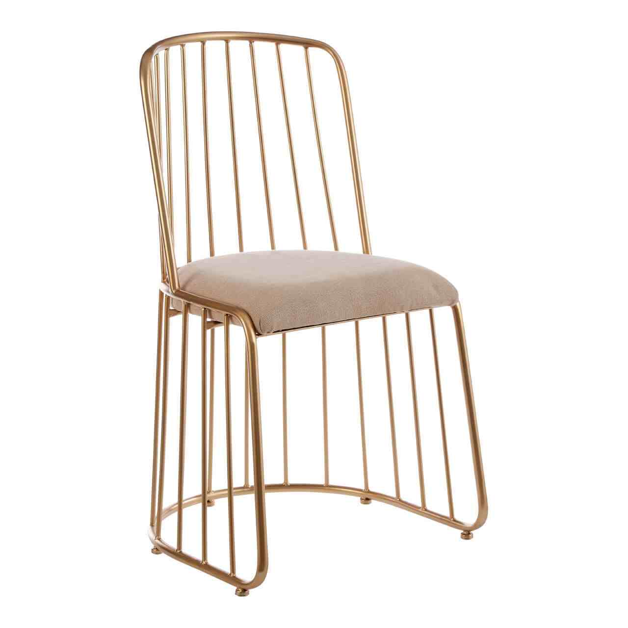 Gold metal on sale frame chair