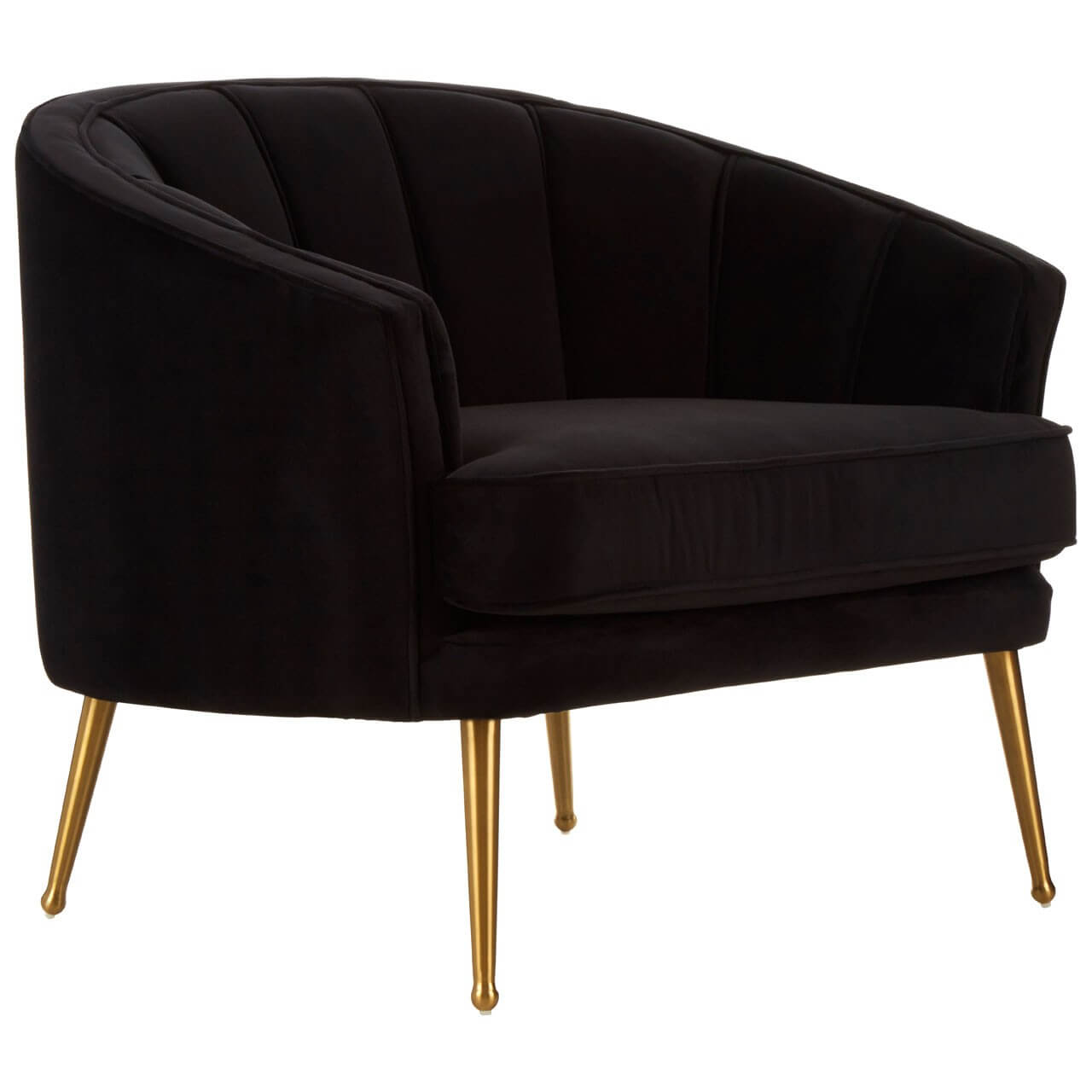 black velour armchair