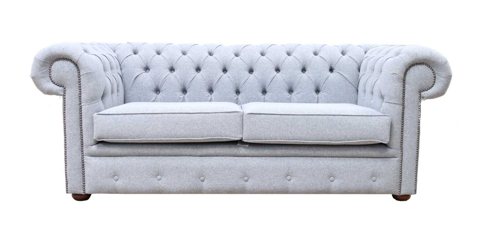 Product photograph of Chesterfield 2 5 Seater Settee Catania Ash Fabric Sofa Offer from Designer Sofas 4U