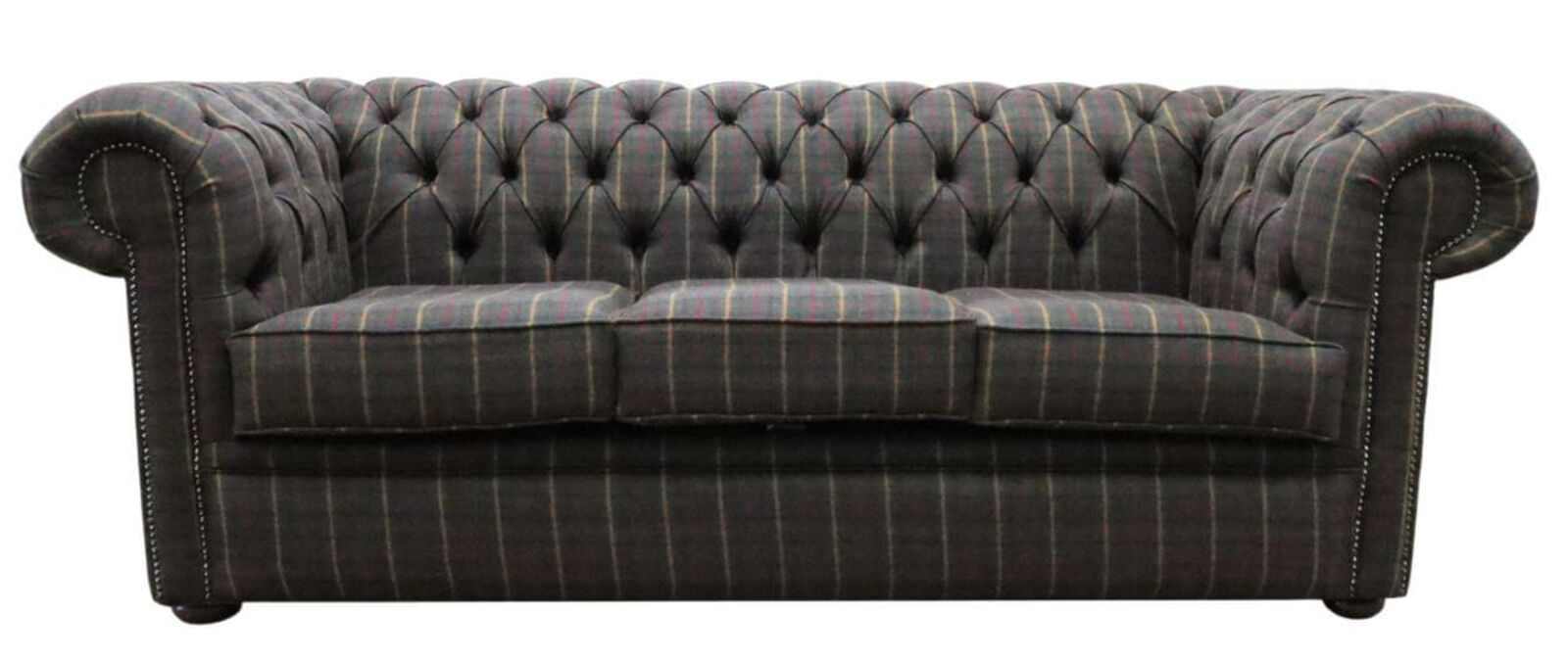 Product photograph of Chesterfield Arnold Wool 3 Seater Sofa Settee Balmoral Fir Amp Hellip from Designer Sofas 4U