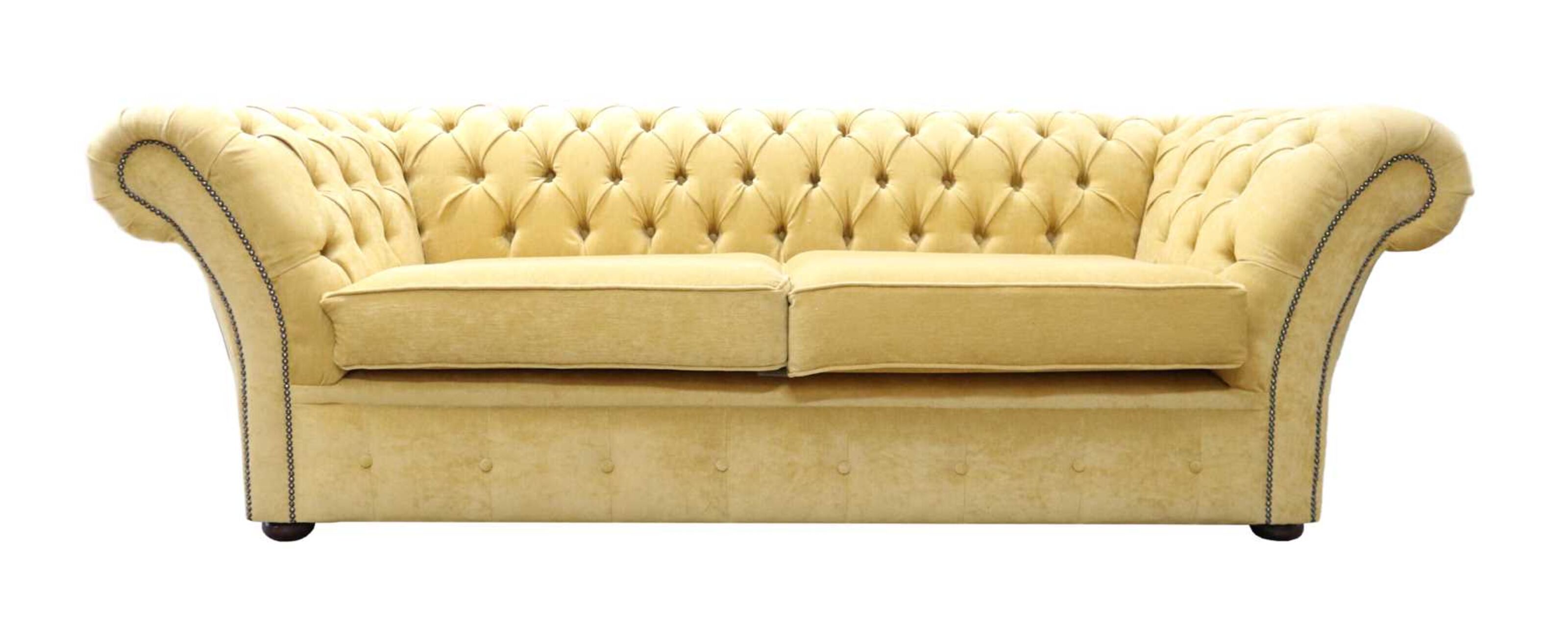 Corn Chesterfield Balmoral 3 Seater sofa | DesignerSofas4U