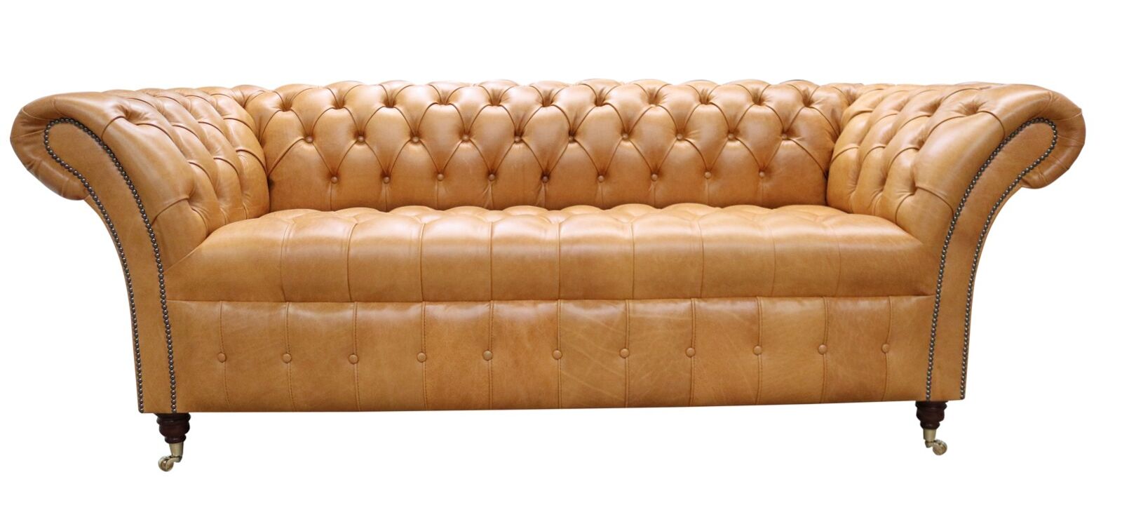 Product photograph of Chesterfield Balmoral 3 Seater Sofa Settee Old English Saddle Leather from Designer Sofas 4U