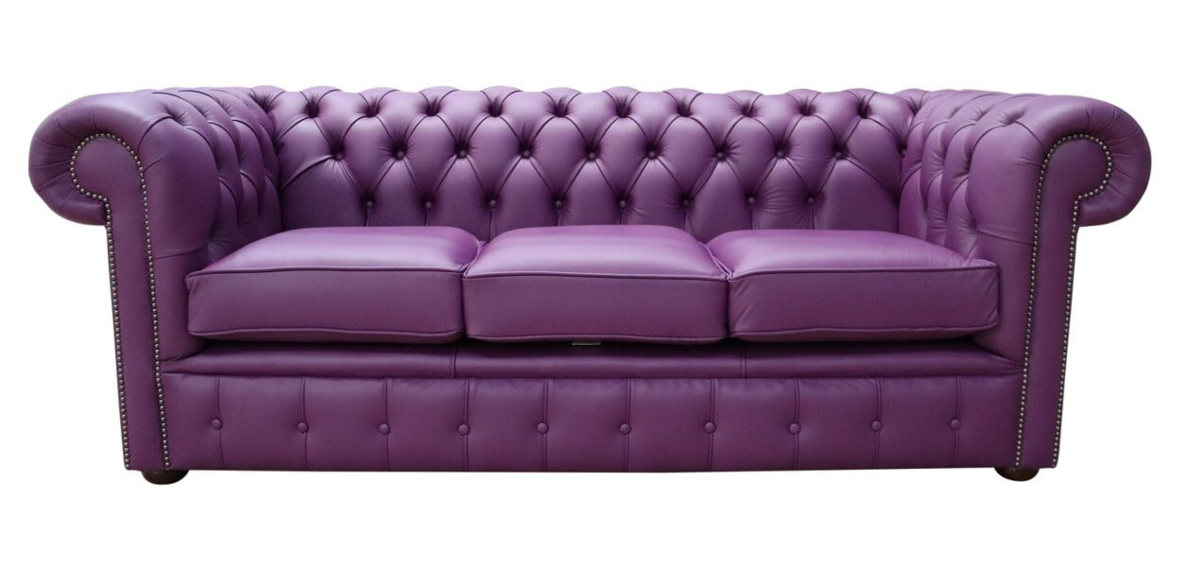 deep purple leather sofa