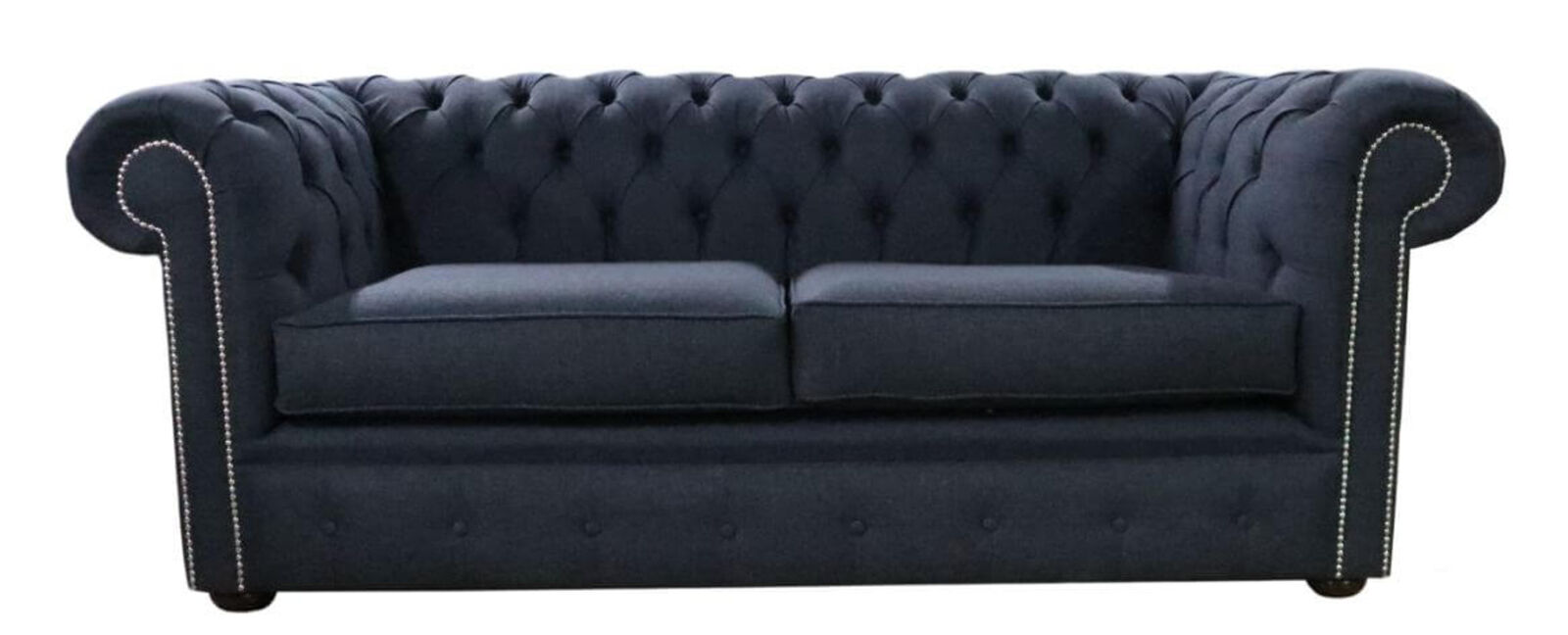 Product photograph of Chesterfield 2 5 Seater Settee Gleneagles Charcoal Fabric Offer from Designer Sofas 4U