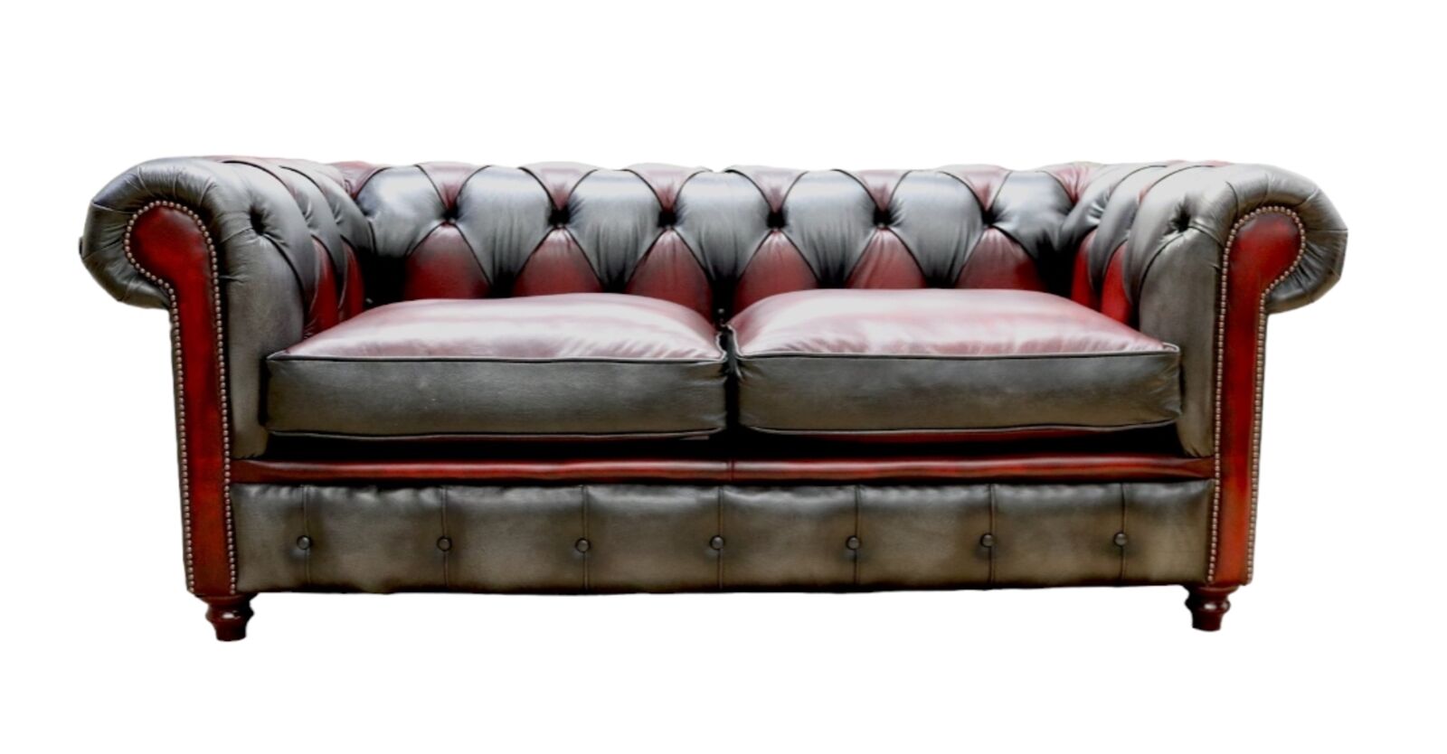 Product photograph of Duke Patchwork Devil Chesterfield 3 Seater Sofa Settee Antique Leather from Designer Sofas 4U