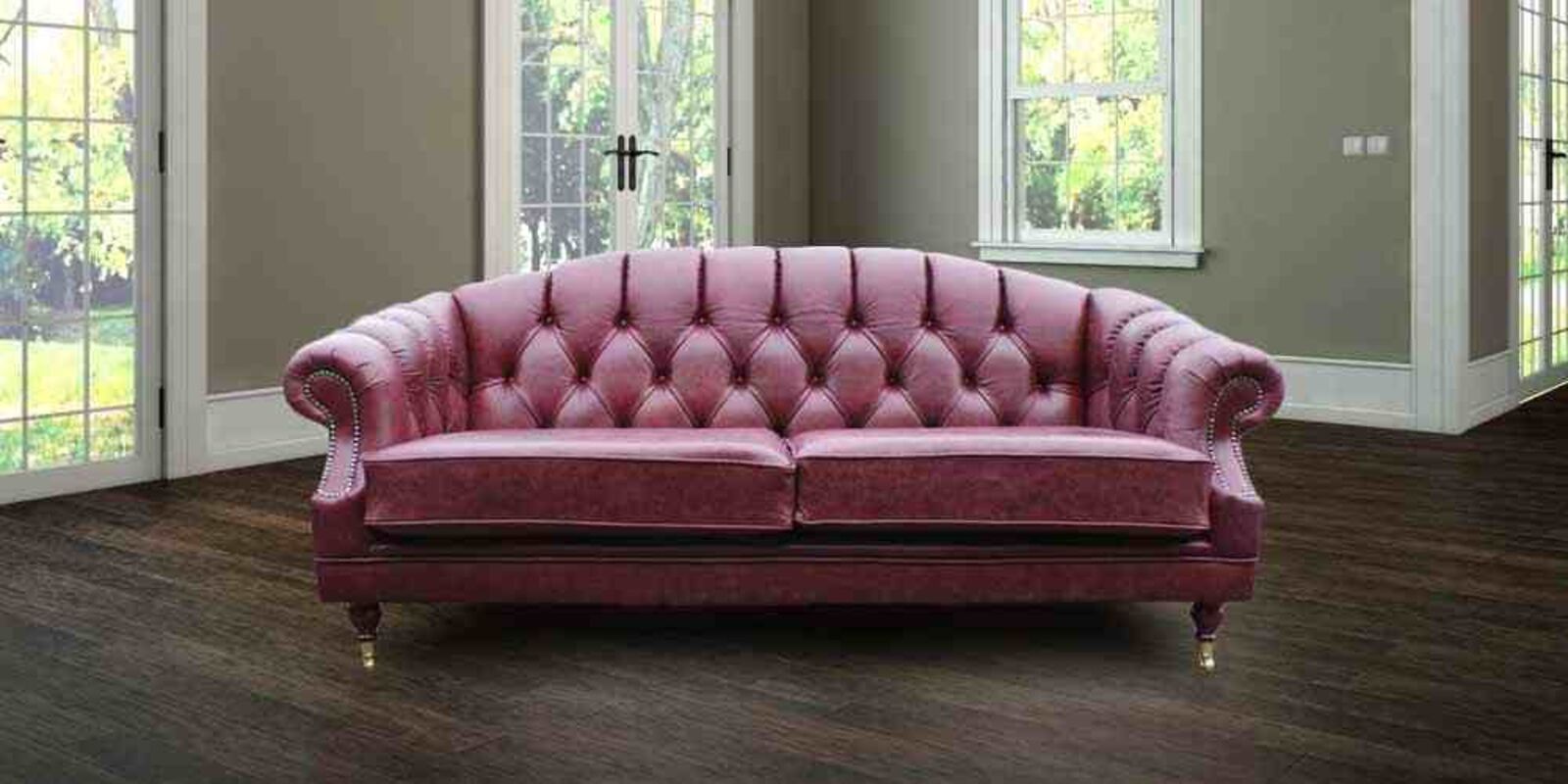 Product photograph of Victoria 3 Seater Chesterfield Leather Sofa Settee Old Amp Hellip from Designer Sofas 4U
