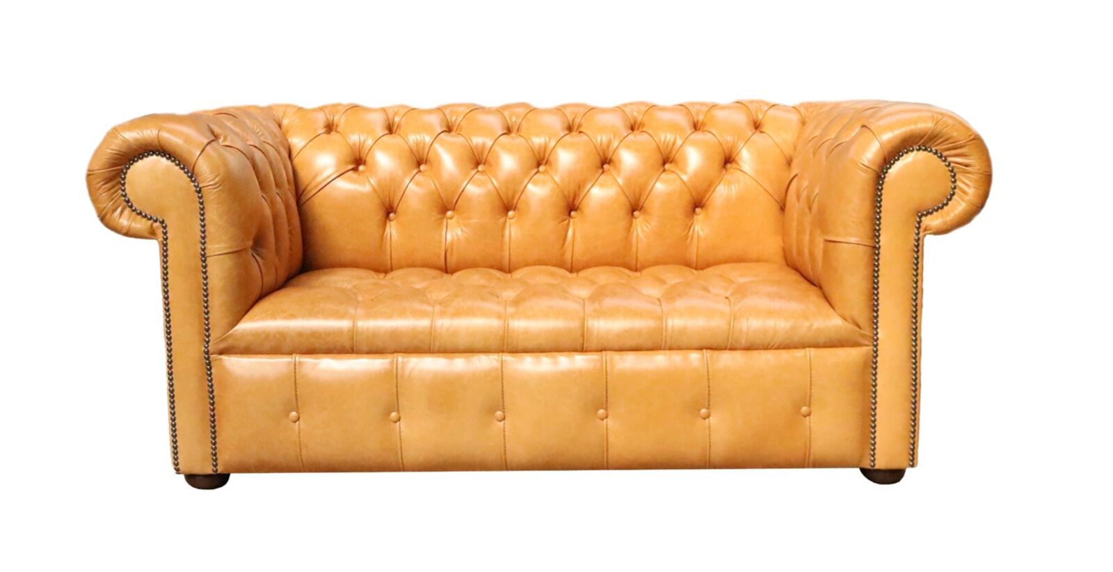 Product photograph of Chesterfield 2 Seater Settee Buttoned Seat Old English Buckskin Amp Hellip from Designer Sofas 4U