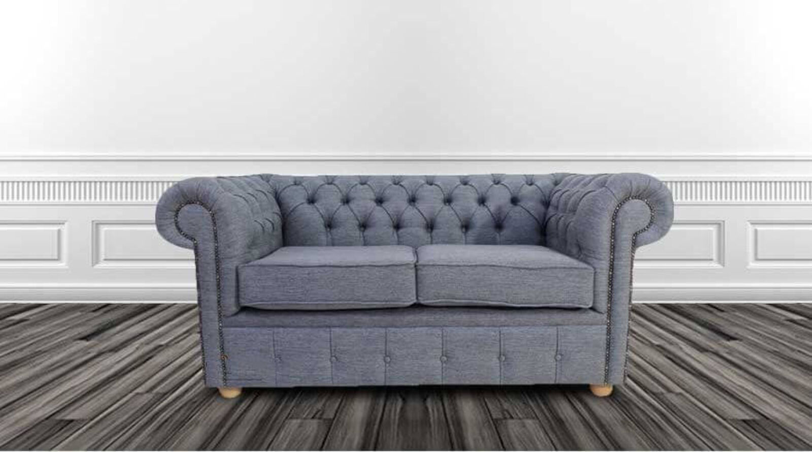 Product photograph of Grey Fabric Chesterfield Sofas On Finance Designersofas4u from Designer Sofas 4U