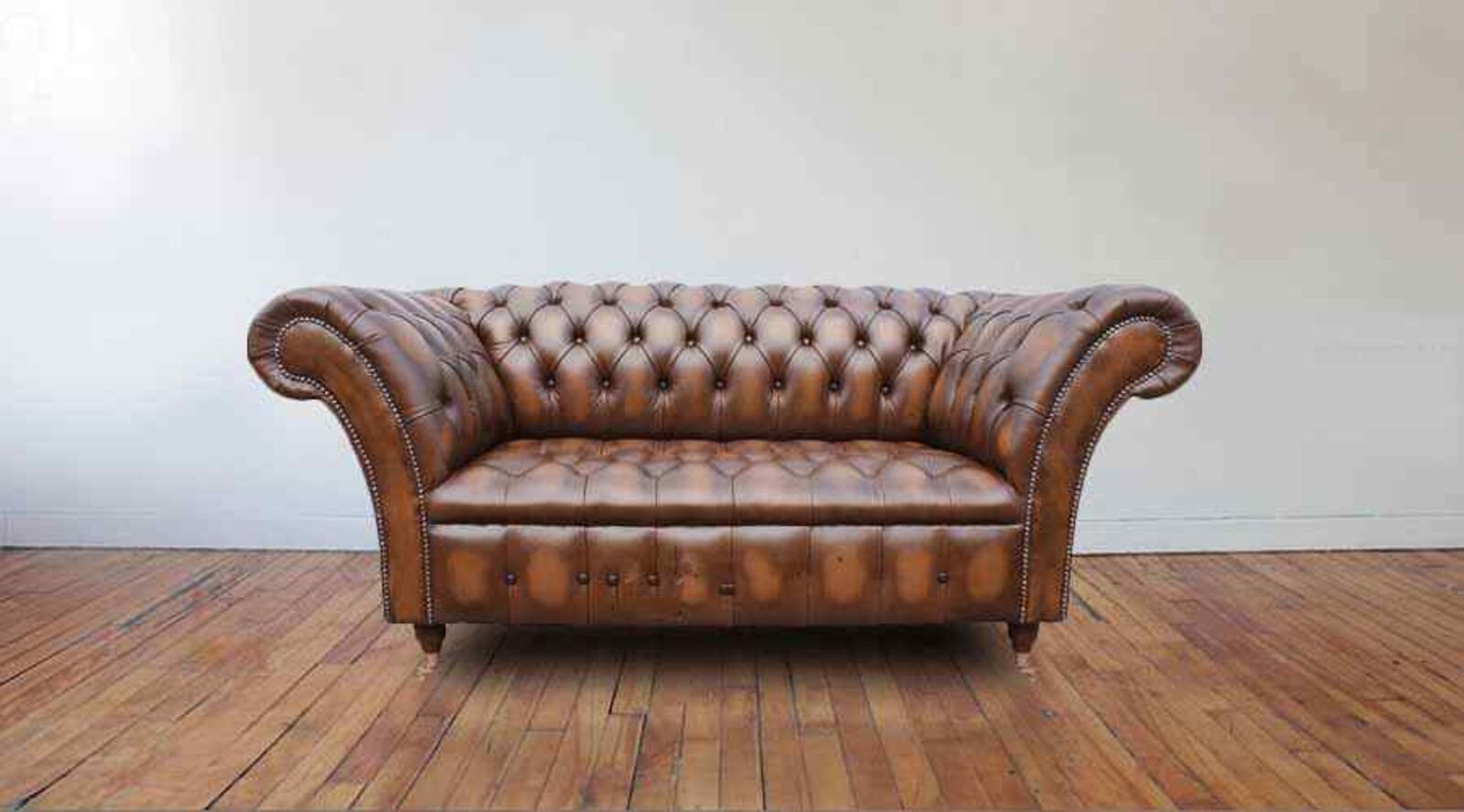 Product photograph of Chesterfield Balmoral 2 Seater Sofa Settee Antique Tan Leather from Designer Sofas 4U