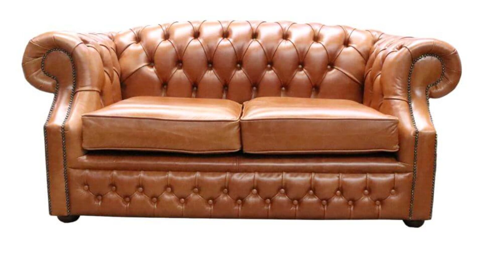 Product photograph of Chesterfield Buckingham 2 Seater Old English Bruciato Leather Sofa Offer from Designer Sofas 4U