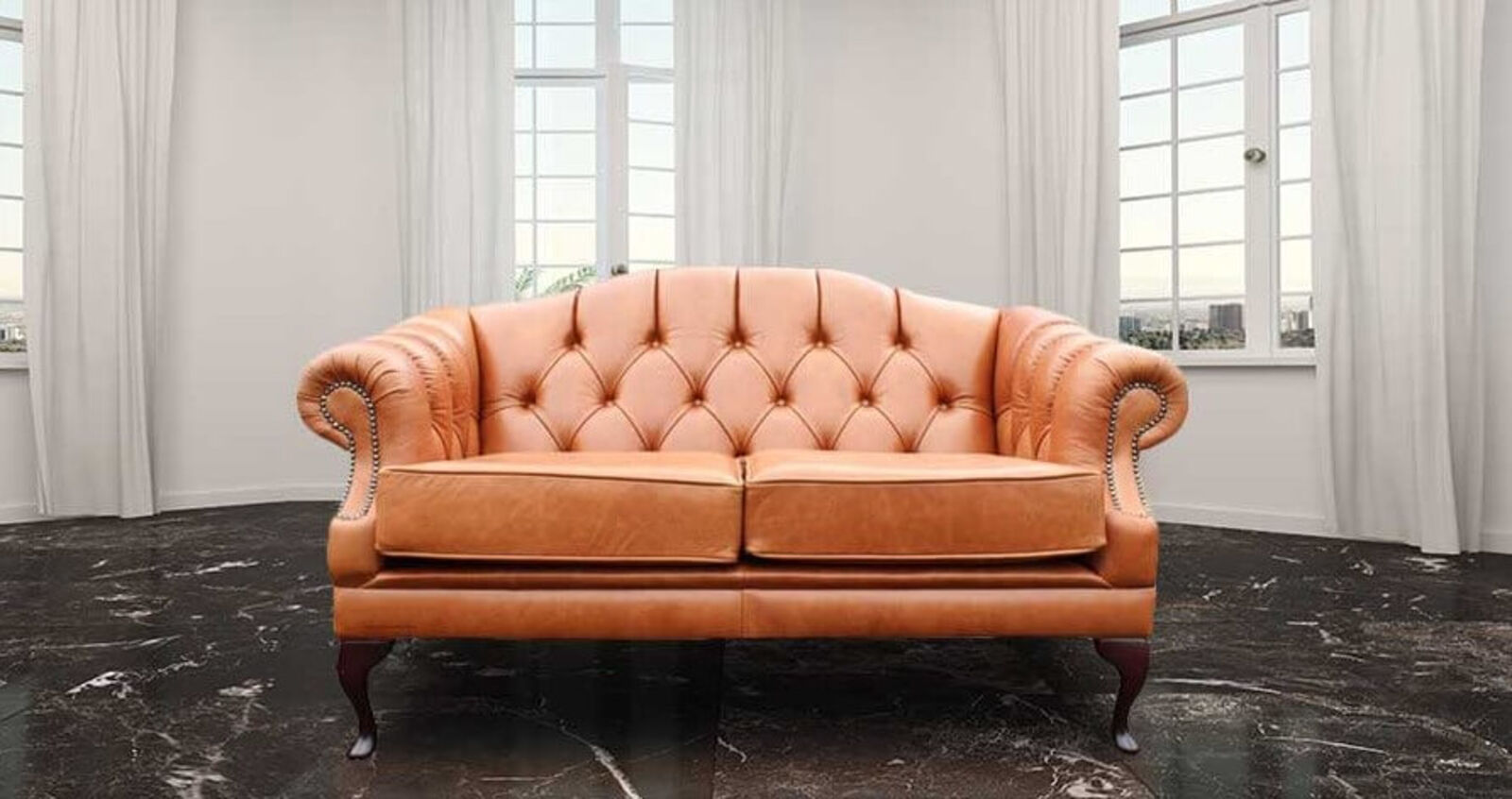Product photograph of Chesterfield Victoria 2 Seater Leather Sofa Settee Old English Amp Hellip from Designer Sofas 4U