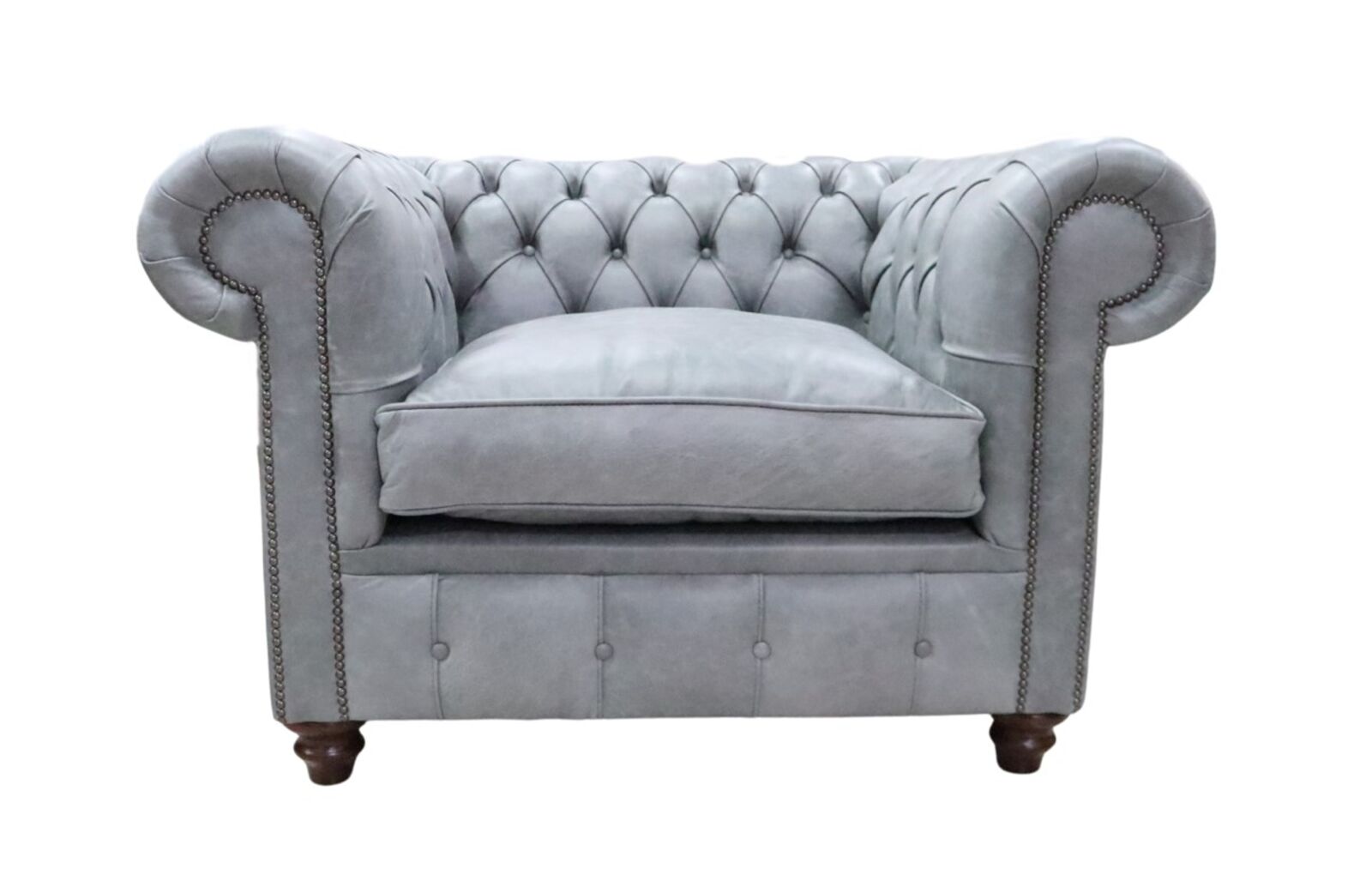 Product photograph of Chesterfield Alfie Low Back Club Armchair Vintage Ash Grey Amp Hellip from Designer Sofas 4U