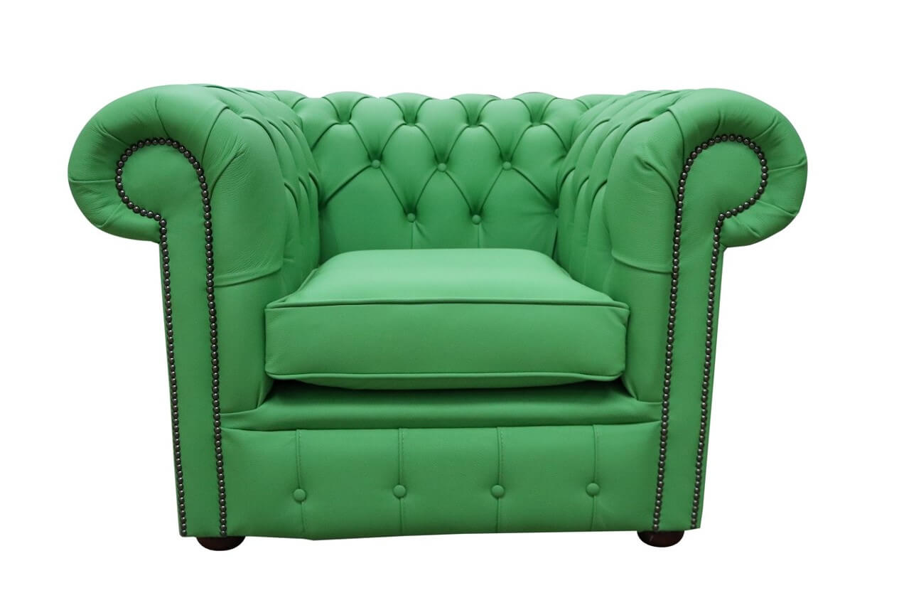 apple green leather chair