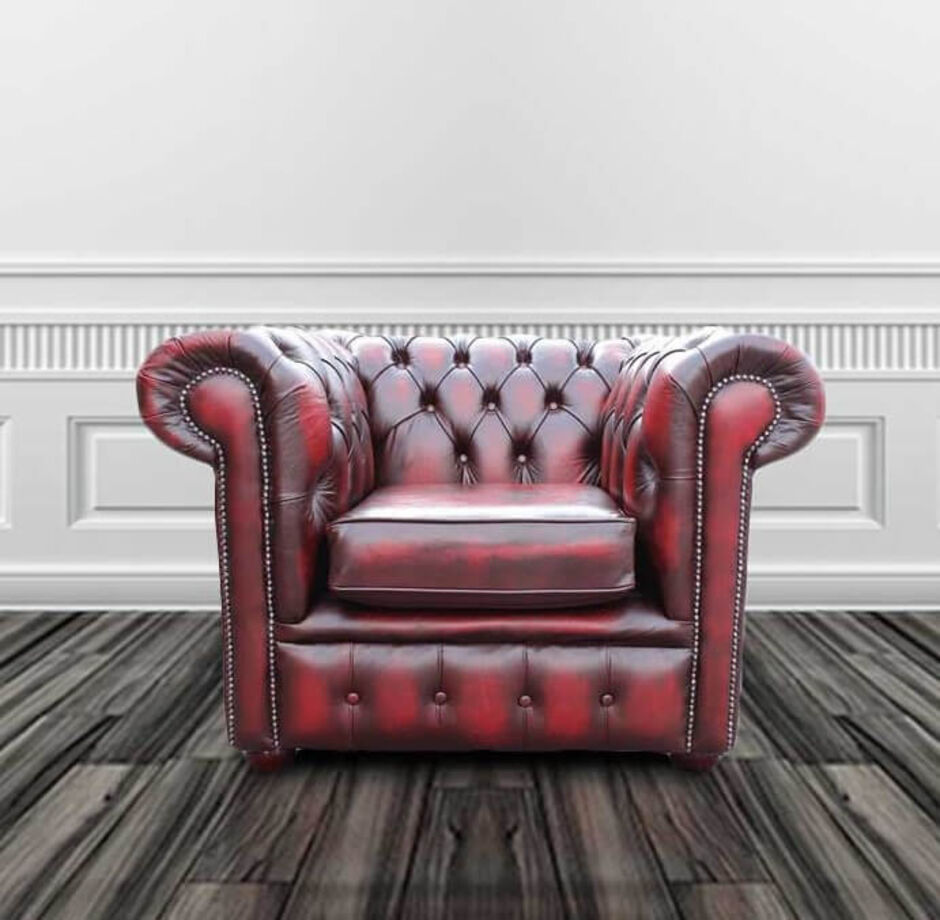 Oxblood chesterfield online chair