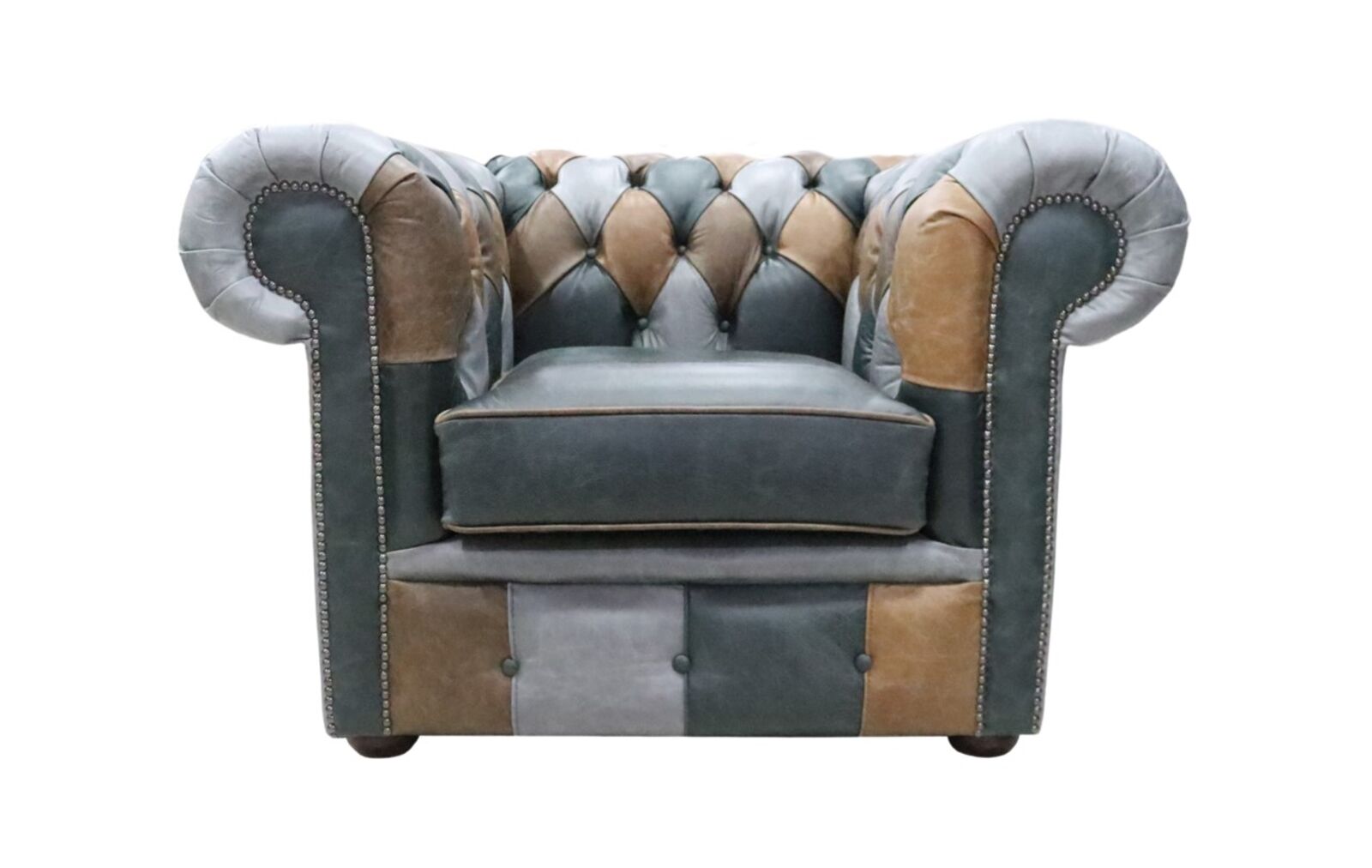 Product photograph of Chesterfield Patchwork Low Back Club Armchair Vintage Cracked Amp Hellip from Designer Sofas 4U