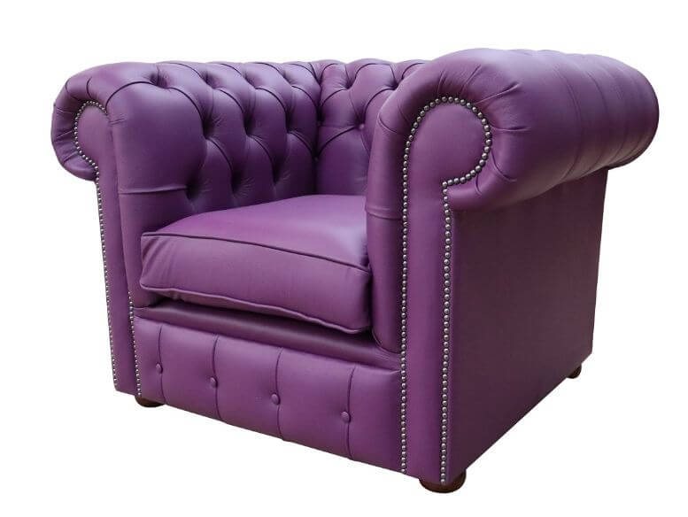 purple leather chairs sale