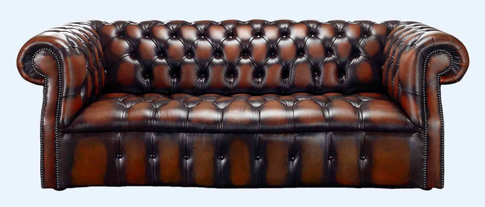 Product photograph of Chesterfield Darcy 3 Seater Antique Rust Leather Sofa Offer from Designer Sofas 4U
