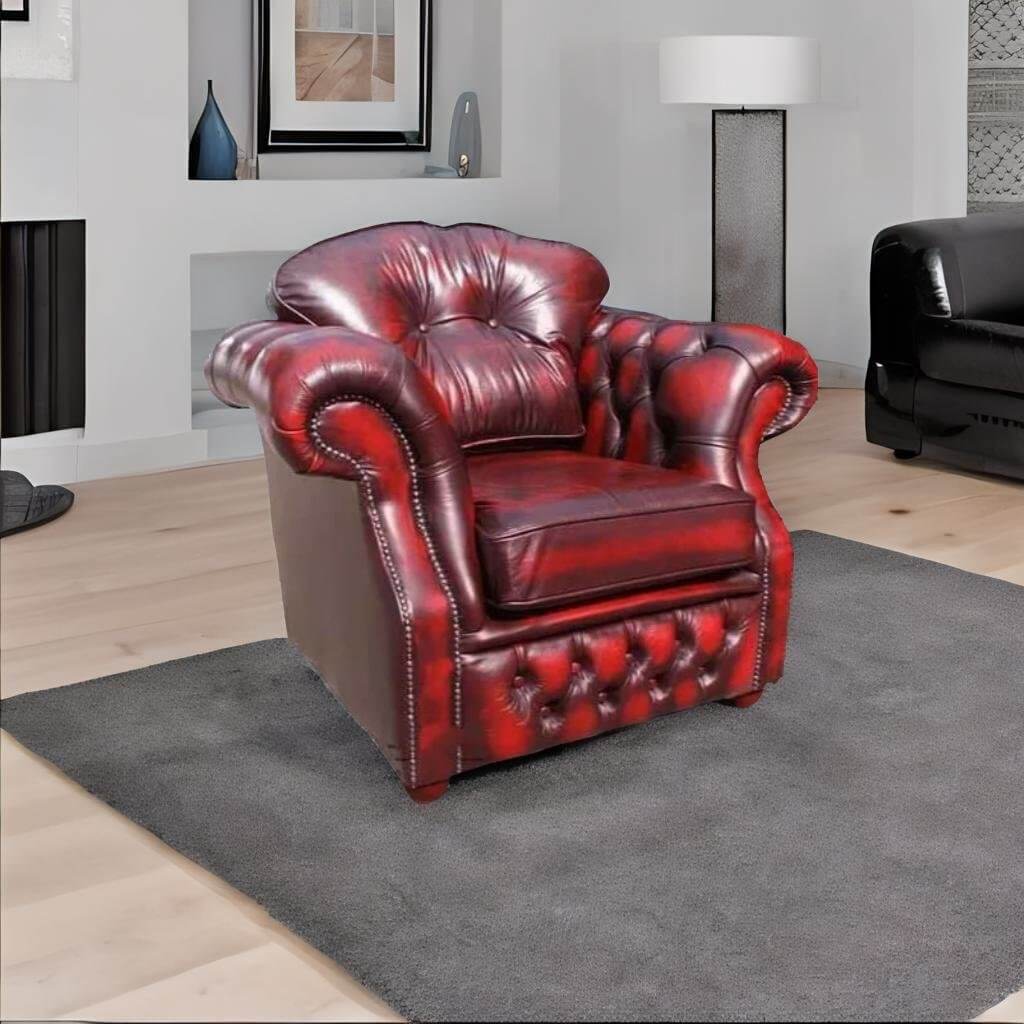 Oxblood deals recliner chair