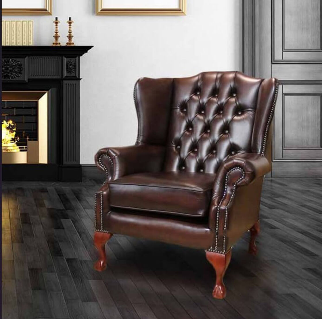 Ball and deals claw wingback chair