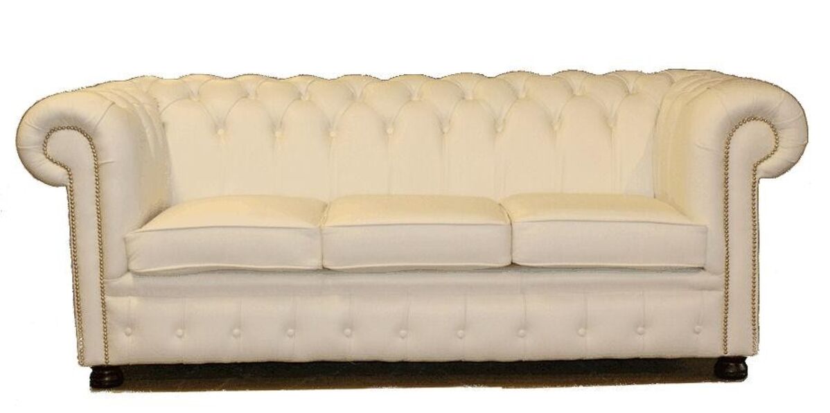 ivory leather chesterfield sofa
