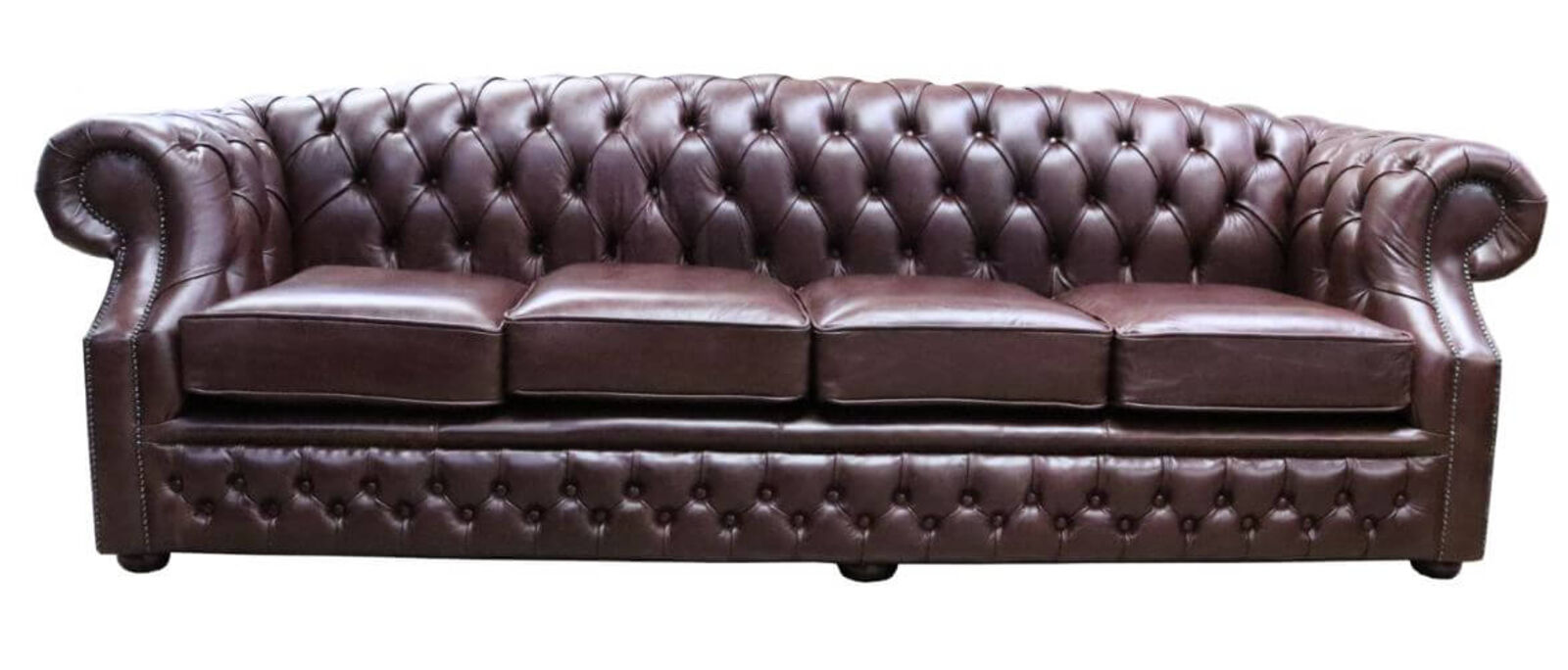 Product photograph of Chesterfield Buckingham 4 Seater Old English Dark Brown Amp Hellip from Designer Sofas 4U