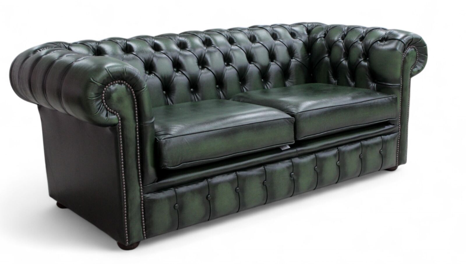 Product photograph of Chesterfield 2 5 Seater Antique Green Sofa Settee Offer from Designer Sofas 4U