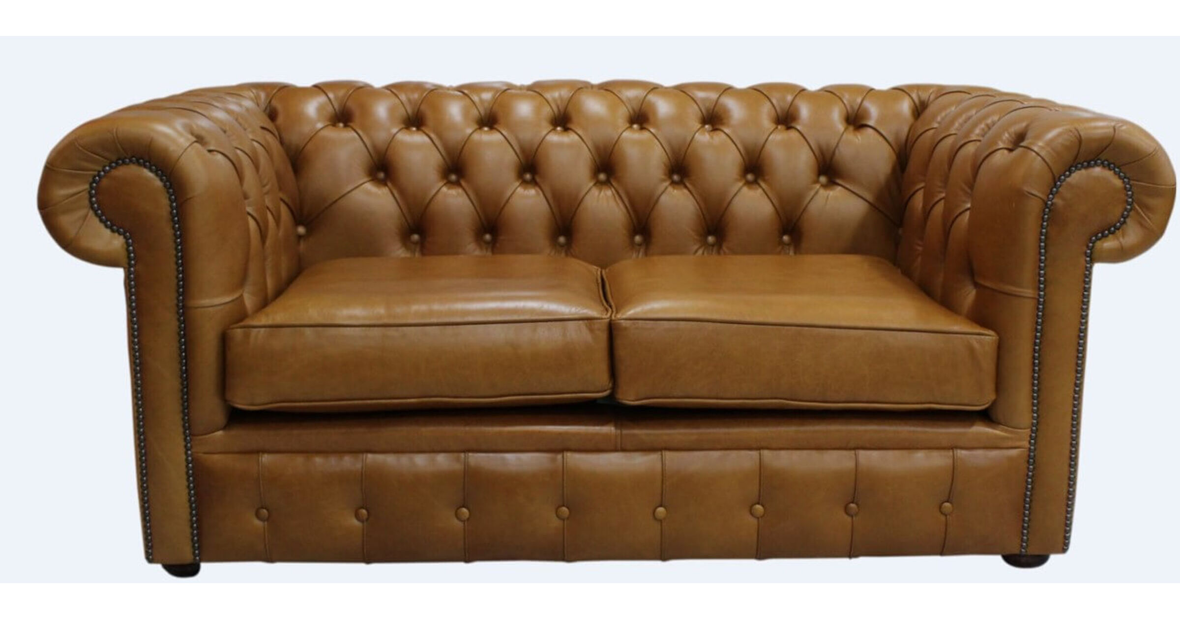caramel leather chesterfield sofa