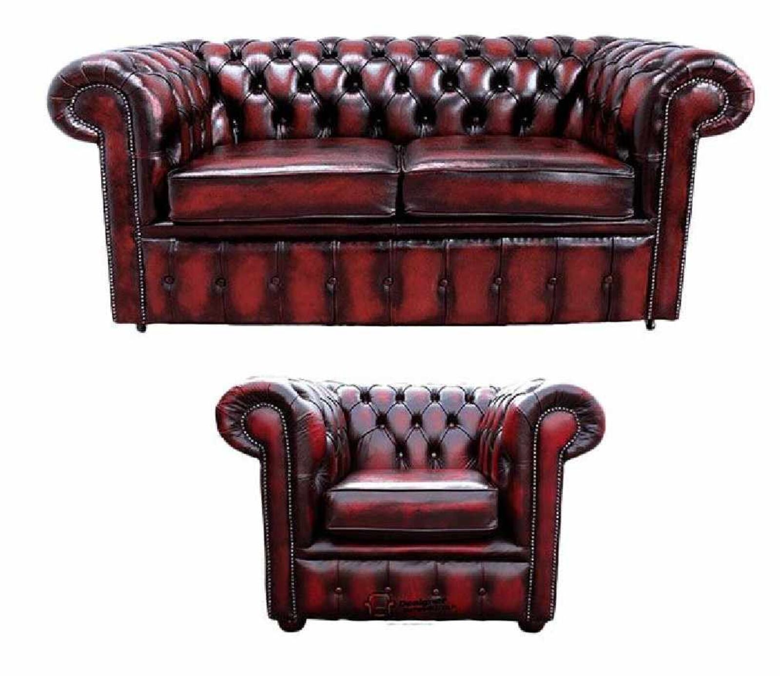 Product photograph of Chesterfield 2 Seater Sofa Club Chair Leather Sofa Suite Amp Hellip from Designer Sofas 4U