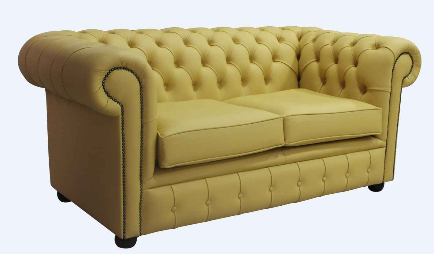 Yellow chesterfield online sofa bed