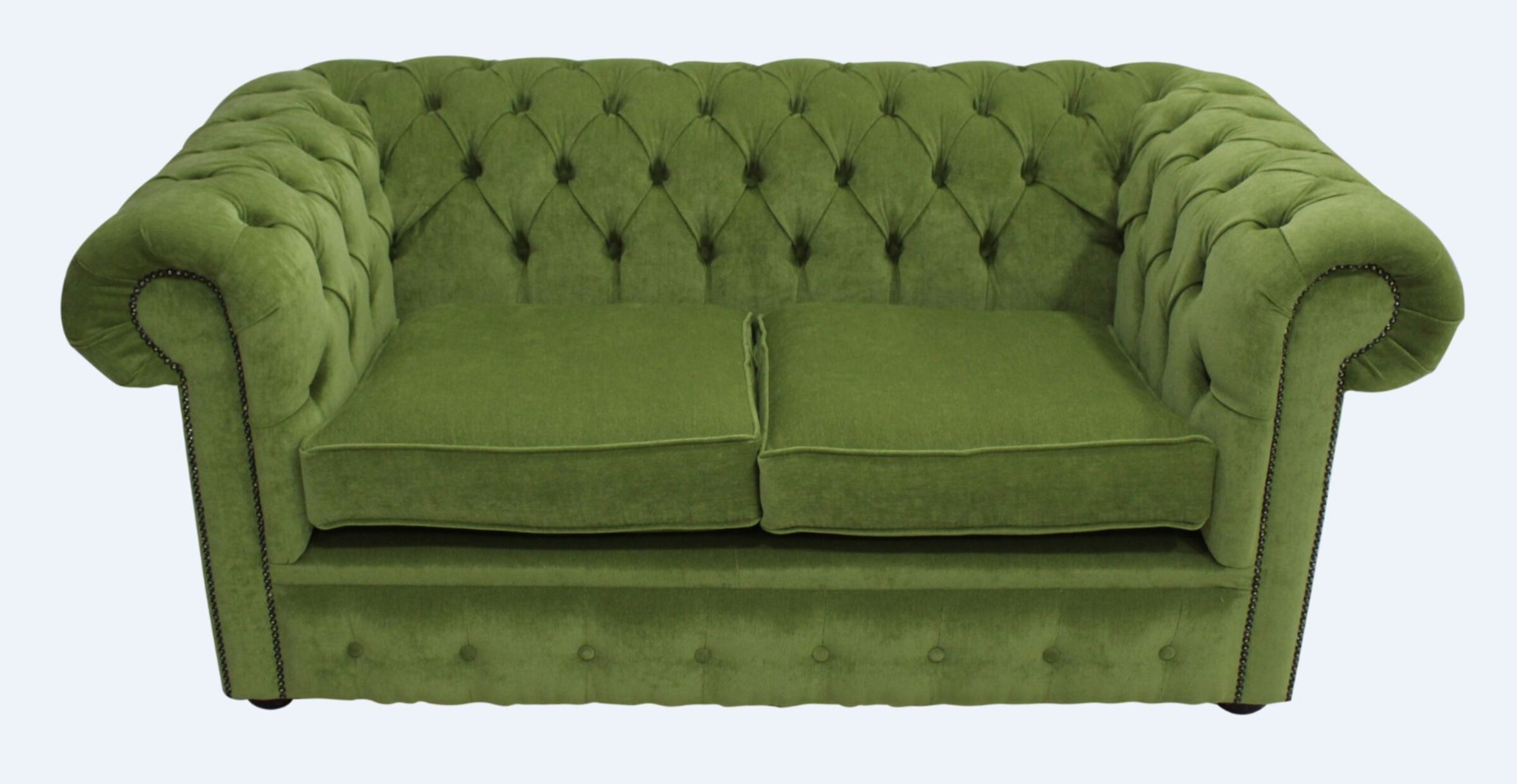 Buy sage green fabric Chesterfield sofa | DesignerSofas4U