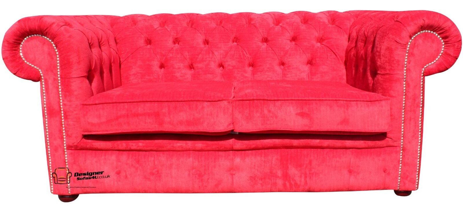 Product photograph of Chesterfield 2 Seater Sofa Settee Azzuro Post Box Red Amp Hellip from Designer Sofas 4U