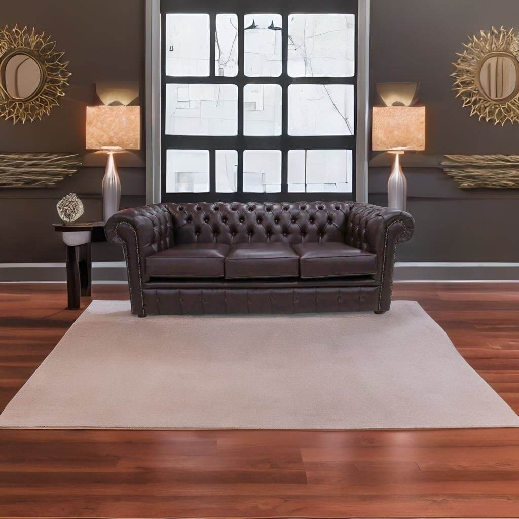 Bonded leather deals chesterfield sofa