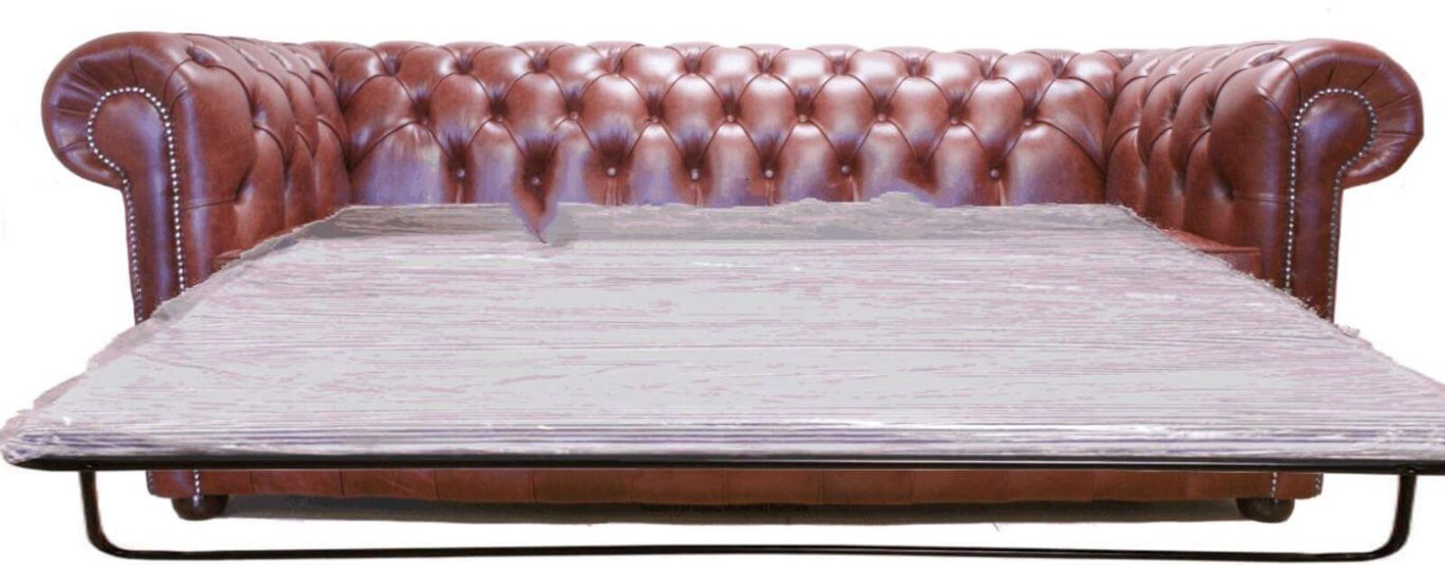 Product photograph of Chesterfield 3 Seater Sofa Bed Old English Chesnut from Designer Sofas 4U
