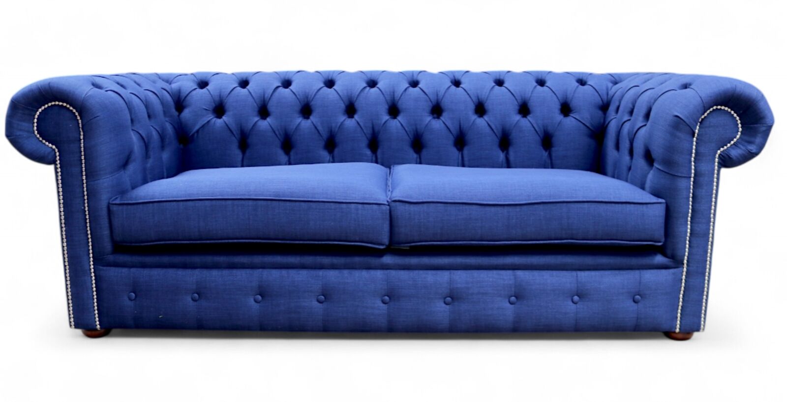 Product photograph of Chesterfield 3 Seater Settee Charles Midnight Blue Sofa Offer from Designer Sofas 4U