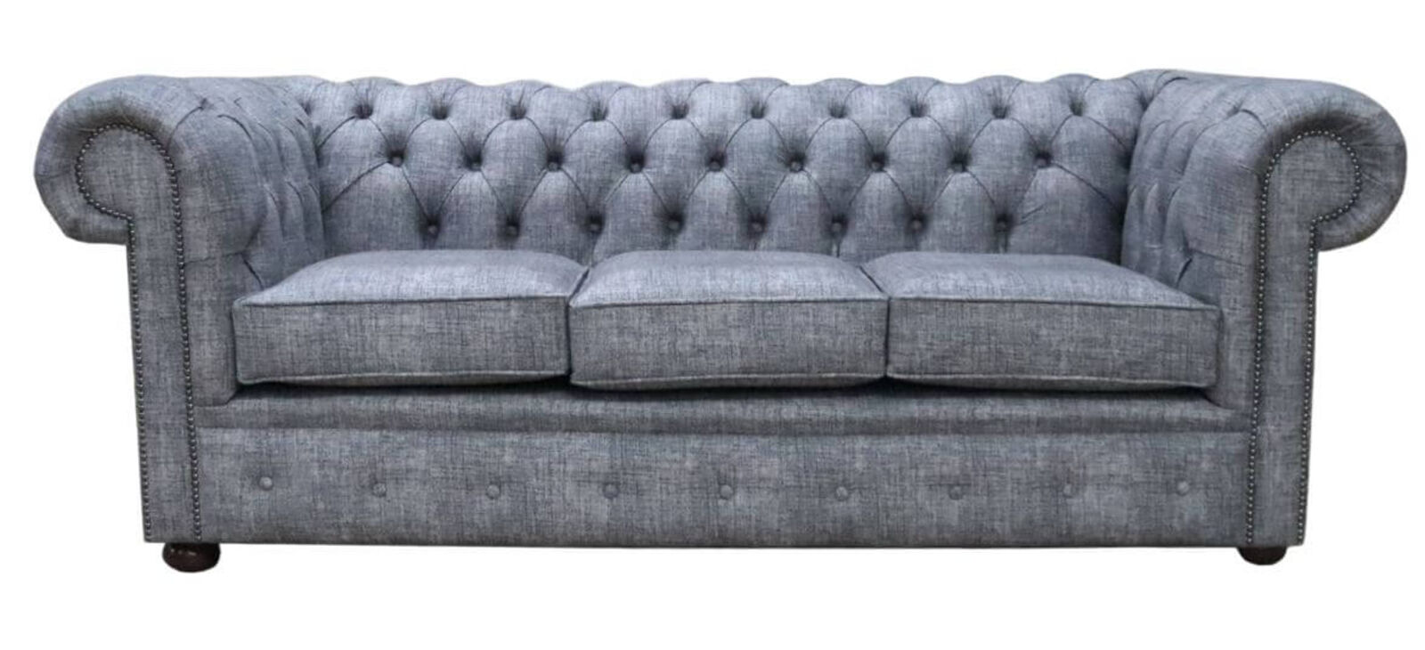 Product photograph of Chesterfield 3 Seater Maya Charcoal Grey Sofa Offer from Designer Sofas 4U