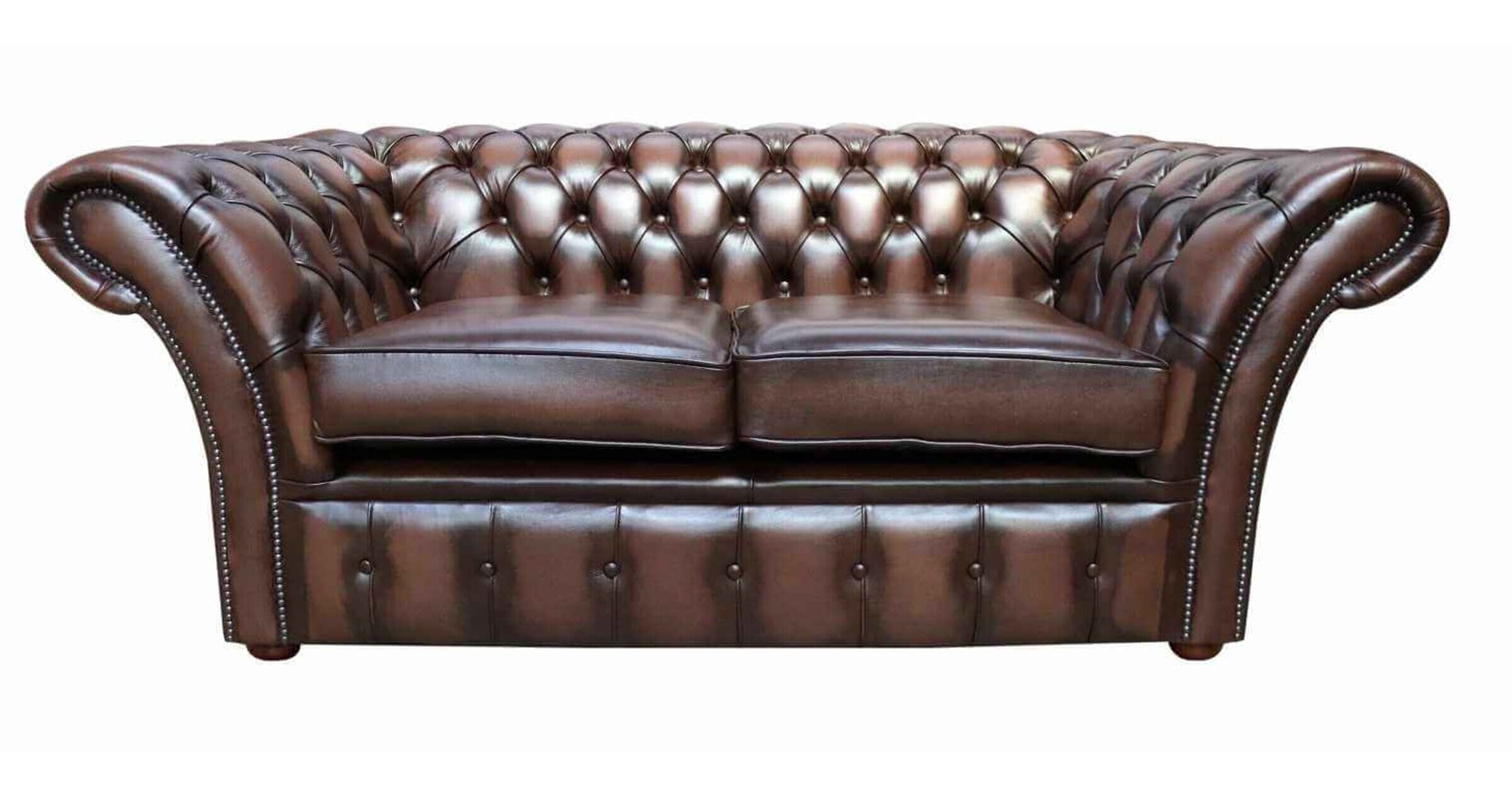 Chesterfield Balmoral 2 Seater Sofa Settee Antique Brown 