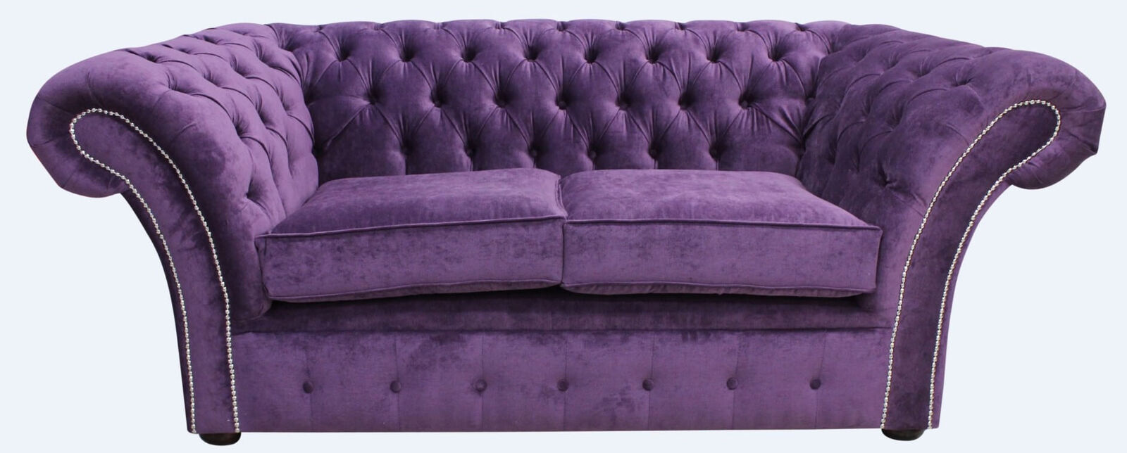 Product photograph of Chesterfield Balmoral 2 Seater Sofa Settee Danza Amethyst Fabric from Designer Sofas 4U