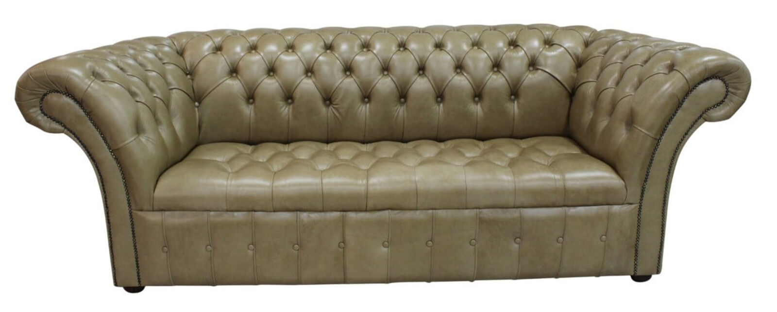 Product photograph of Chesterfield Balmoral 3 Seater Buttoned Seat Sofa Settee Old English Sand Leather from Designer Sofas 4U