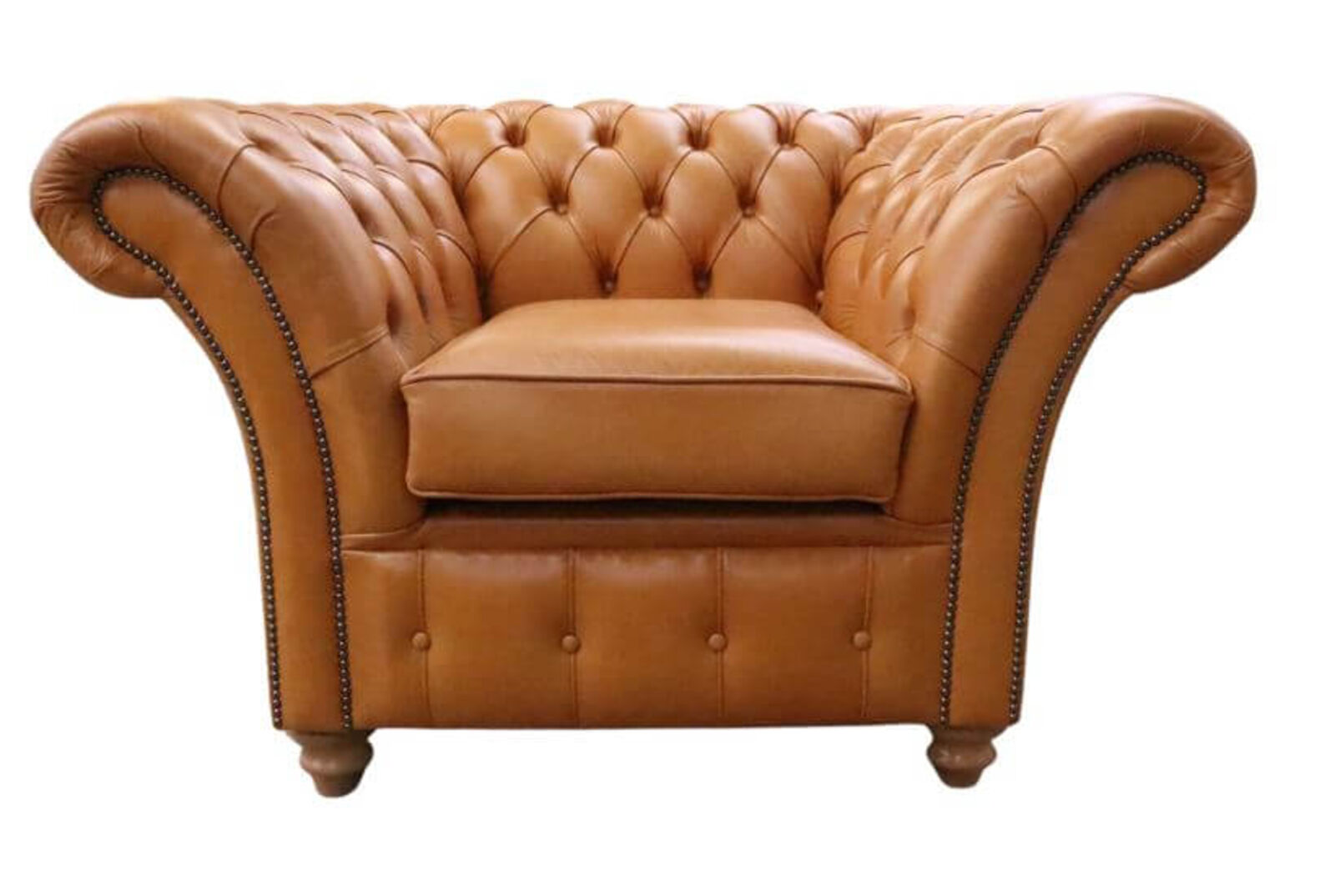 Product photograph of Chesterfield Balmoral Club Chair Old English Buckskin Leather from Designer Sofas 4U