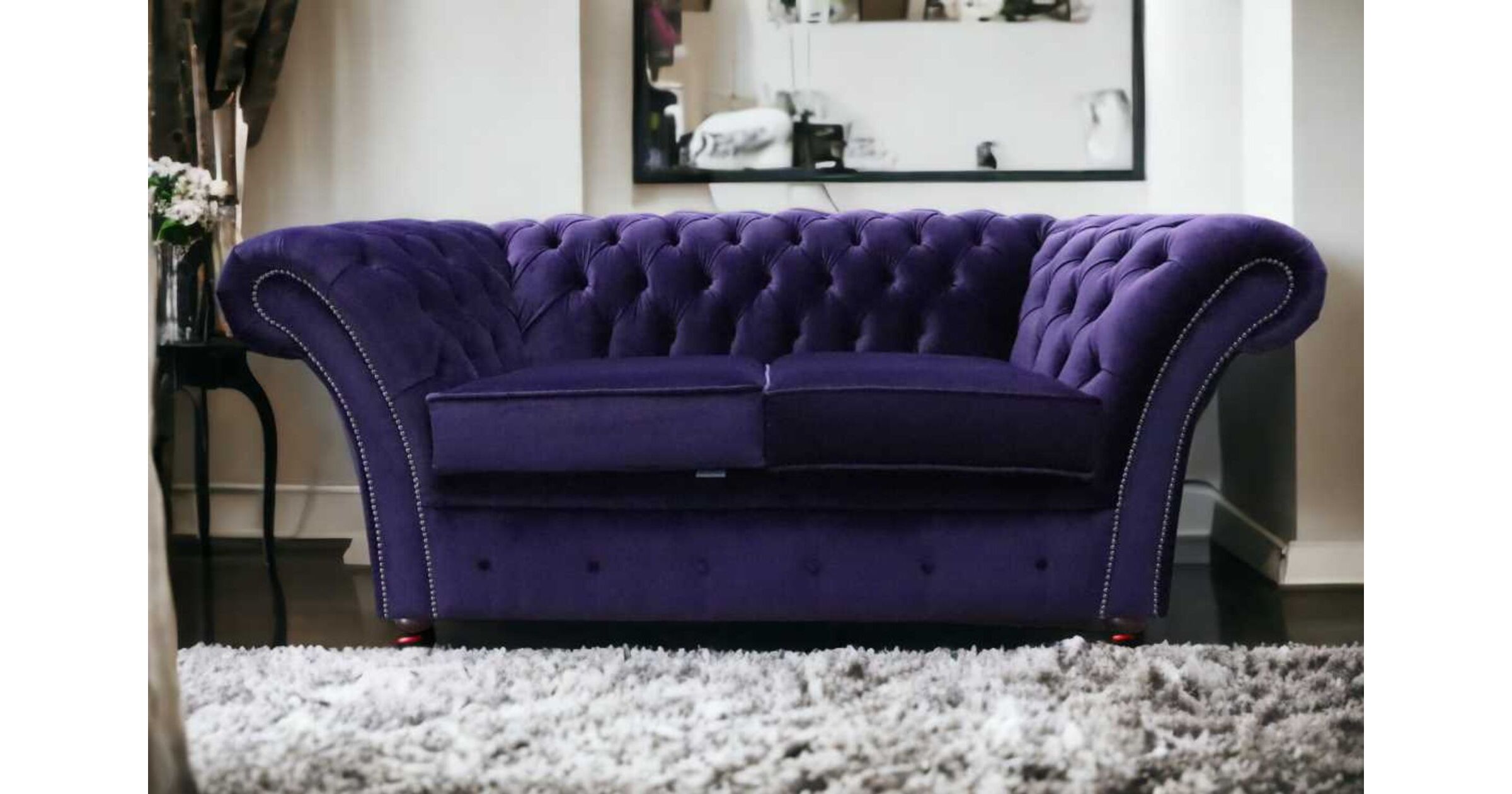 Amethyst Purple Chesterfield Balmoral 2 Seater sofa | DesignerSofas4U