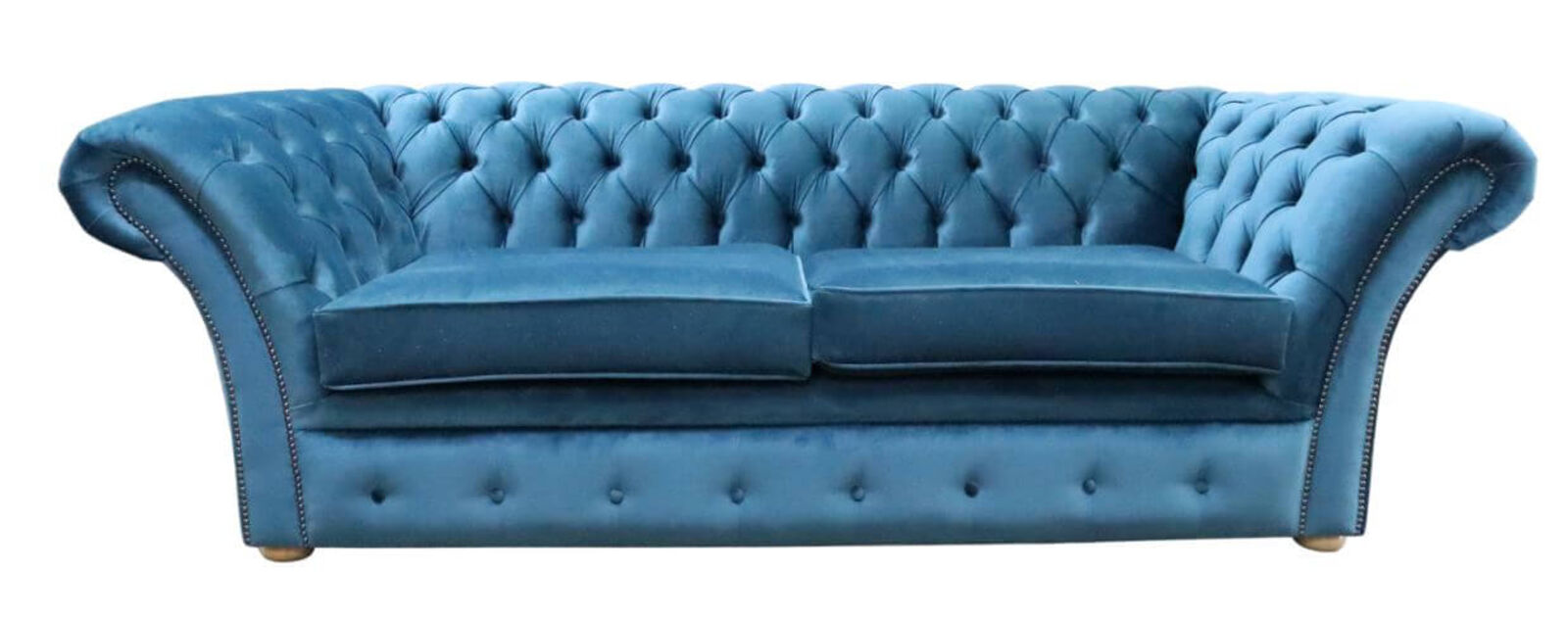 Product photograph of Chesterfield Balmoral 3 Seater Sofa Malta Peacock Velvet 2 Amp Hellip from Designer Sofas 4U